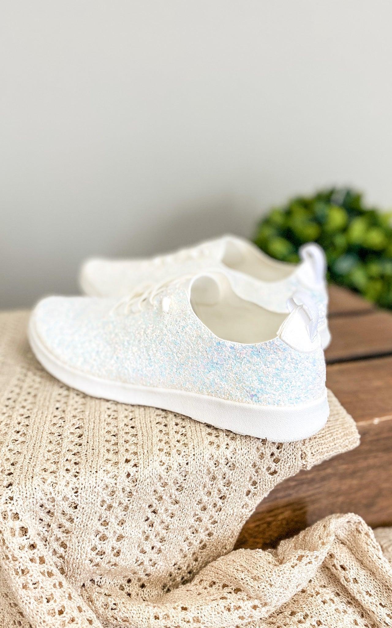 Mayo Glitter Sneakers in White (Online Exclusive) Product Image