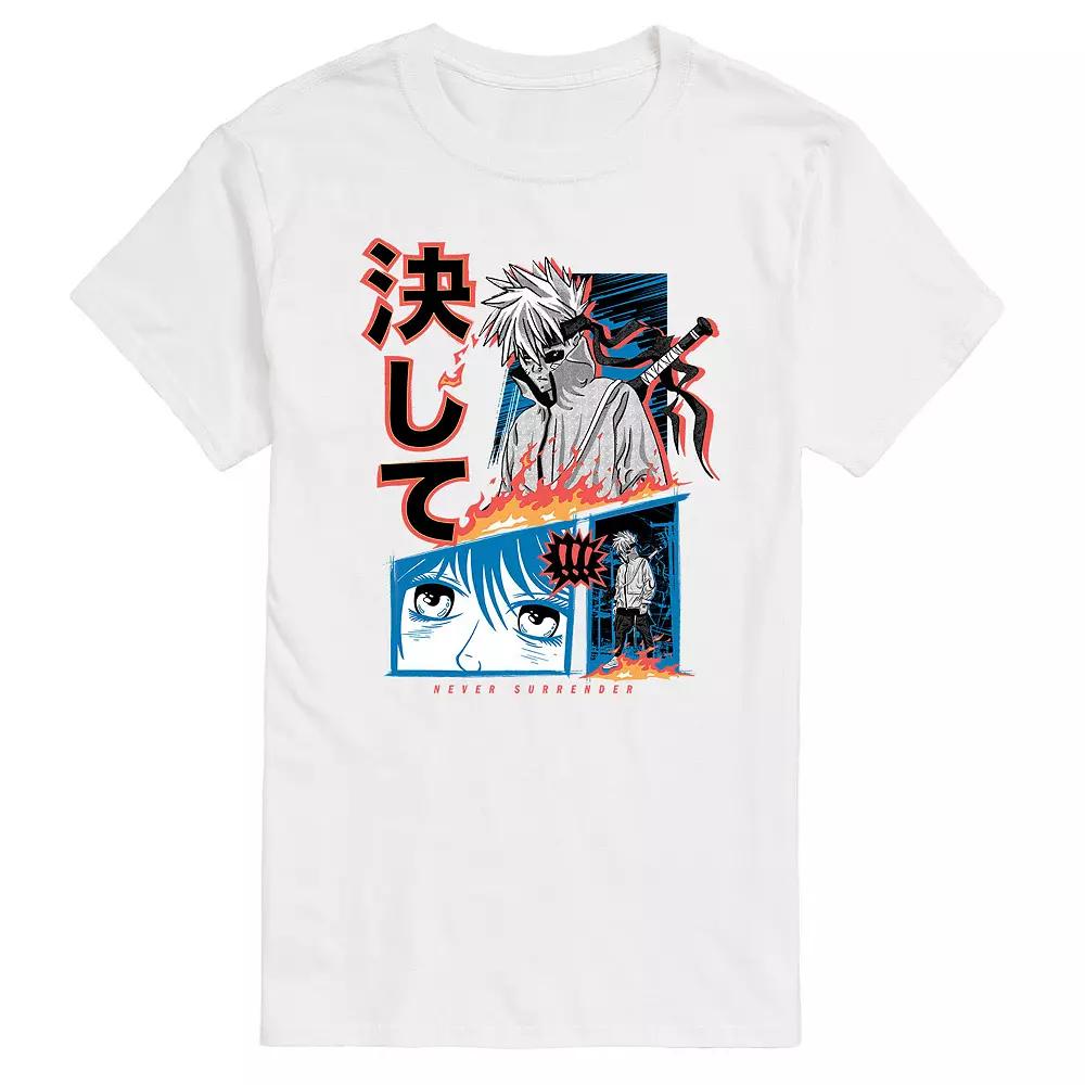 Big & Tall Anime Never Surrender Tee, Men's,  Product Image