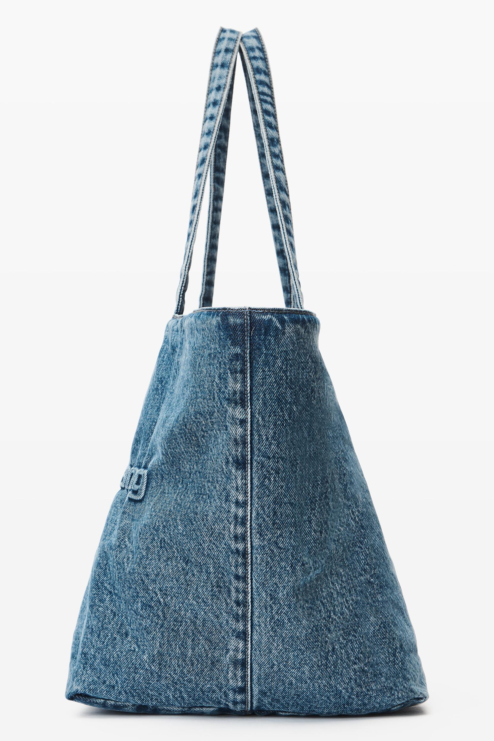 Punch Tote Bag In Cotton Denim Product Image