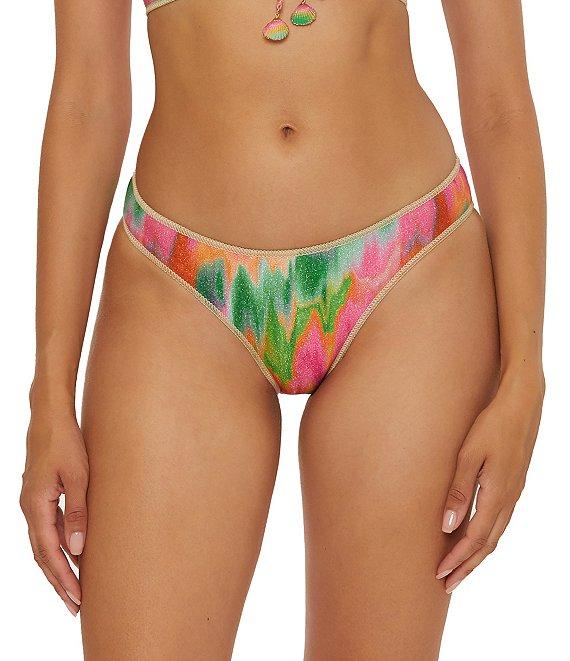 Becca By Rebecca Virtue Mirage Metallic Shirred Back Hipster Swim Bottom Product Image