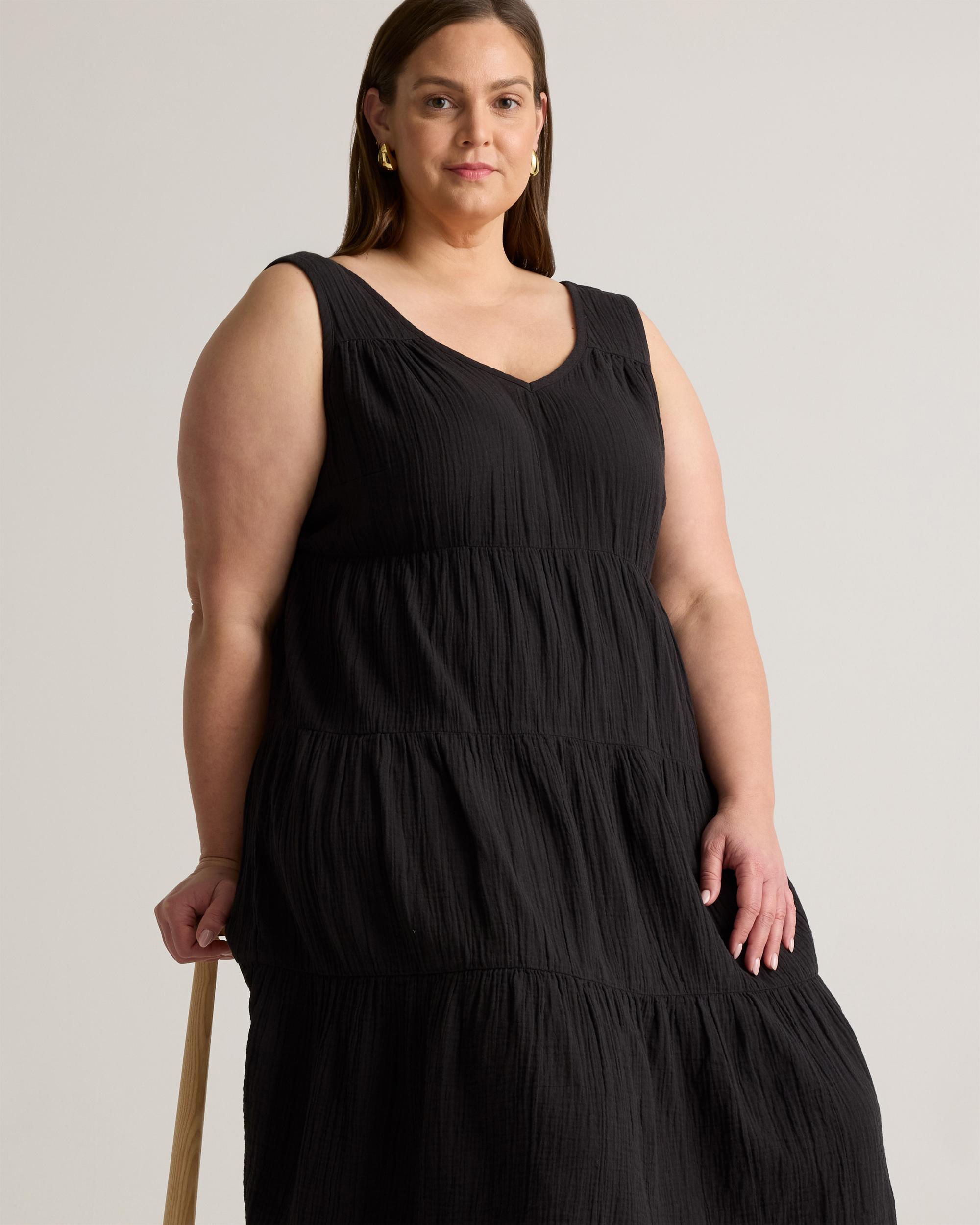 Quince | Women's Gauze Tiered Maxi Dress Organic Cotton Product Image