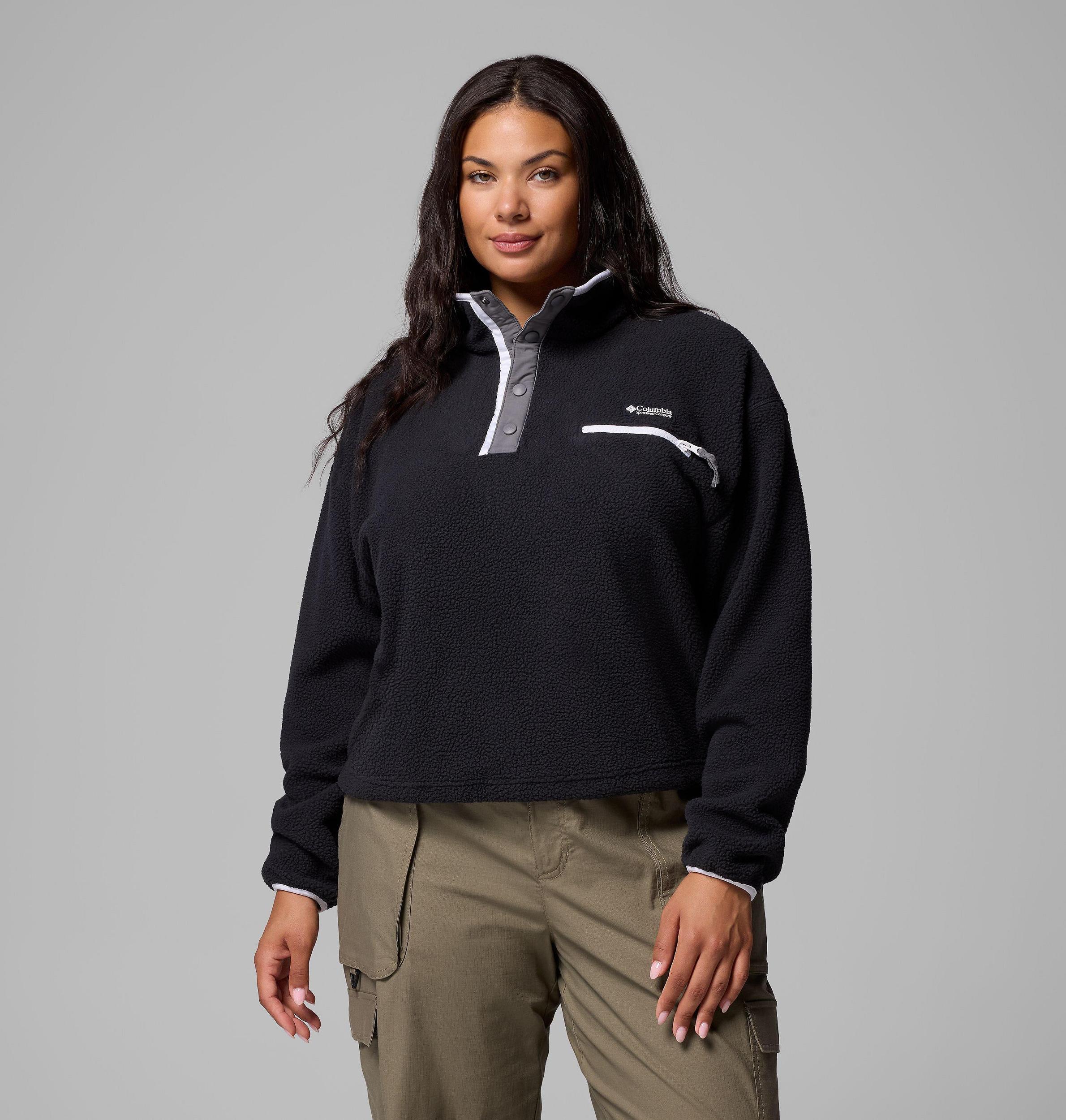 Columbia Womens Helvetia II Cropped Half Snap Fleece Pullover - Plus Size- Product Image