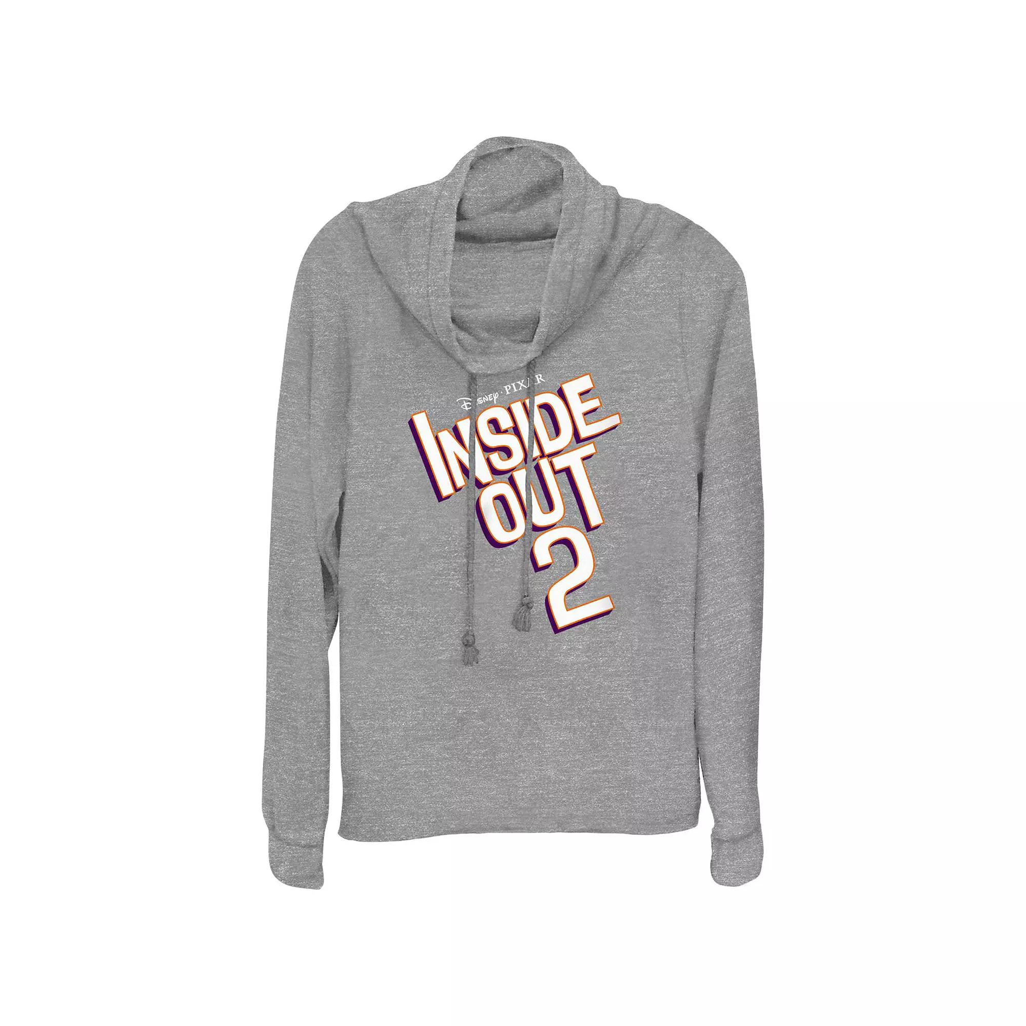 Disney / Pixar's Inside Out 2 Title Logo Women's Cowlneck Graphic Lightweight Long Sleeve,  Product Image