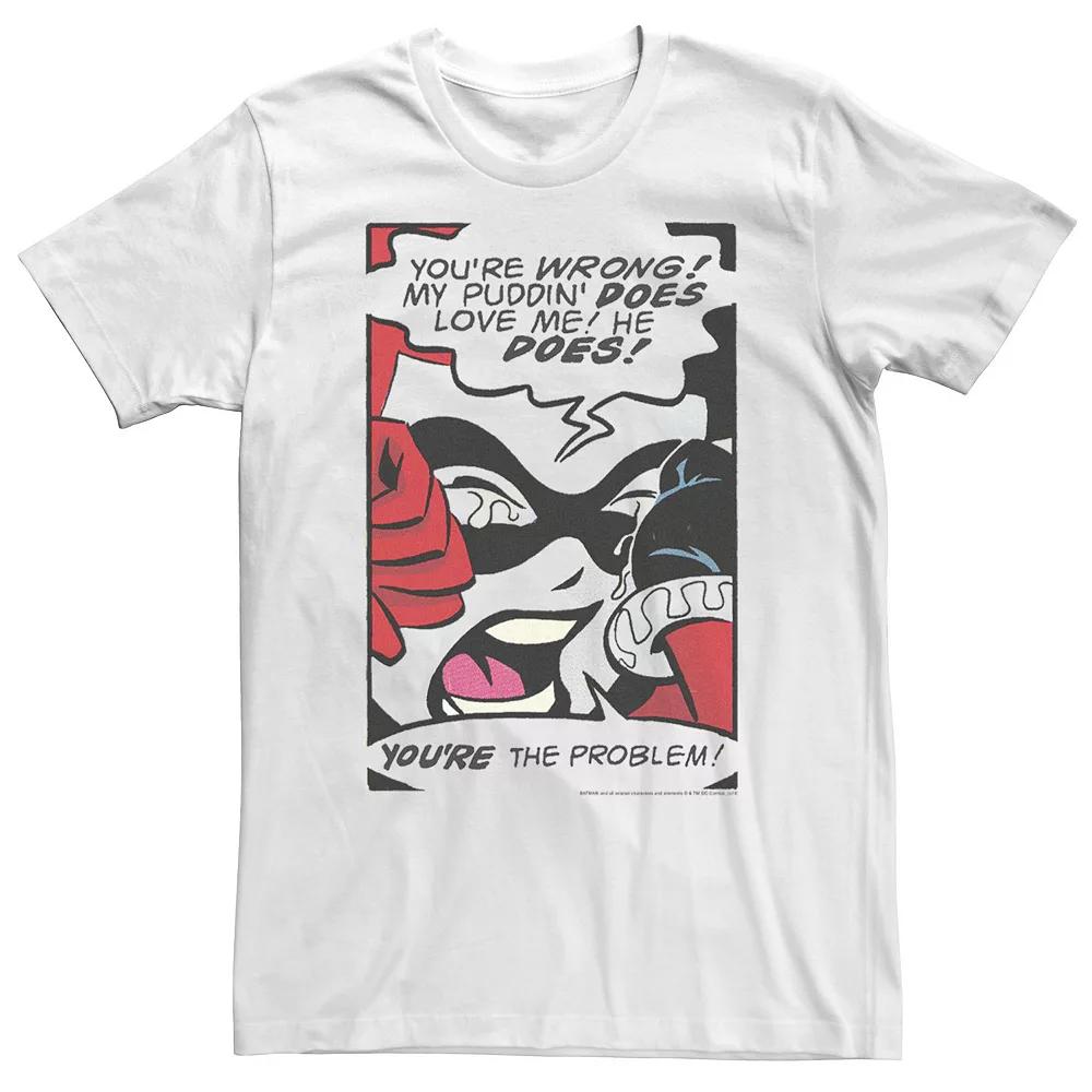Big & Tall DC Comics Batman Harley Quinn Retro Comic Poster Tee, Men's,  Product Image