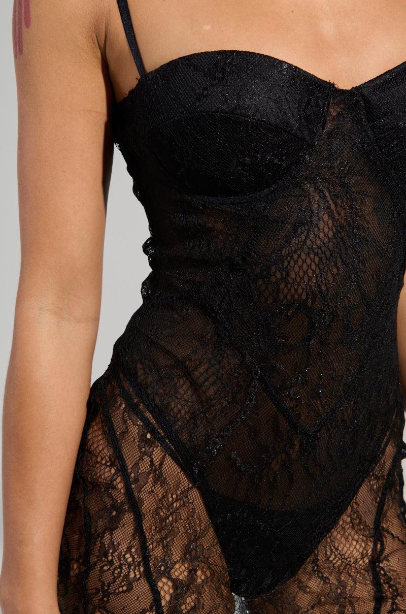 TROUBLES HERE LACE MAXI DRESS Product Image
