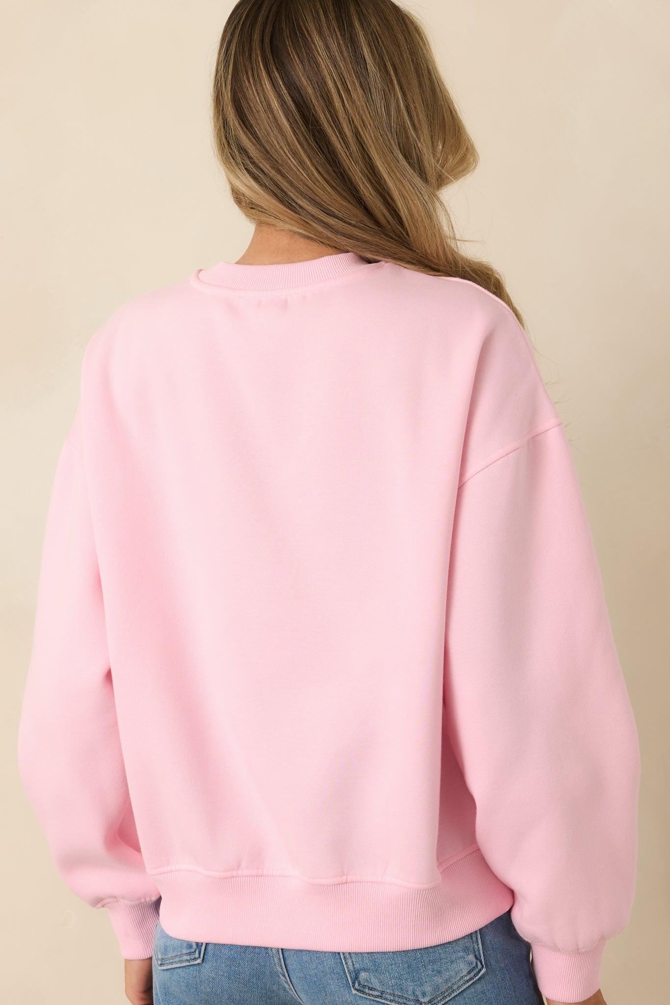Too Pretty For This Pink Crewneck Sweatshirt Product Image