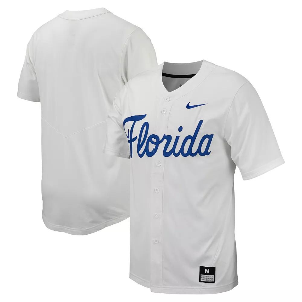 Men's Nike White Florida Gators Replica Full-Button Baseball Jersey, Size: 3XL Product Image