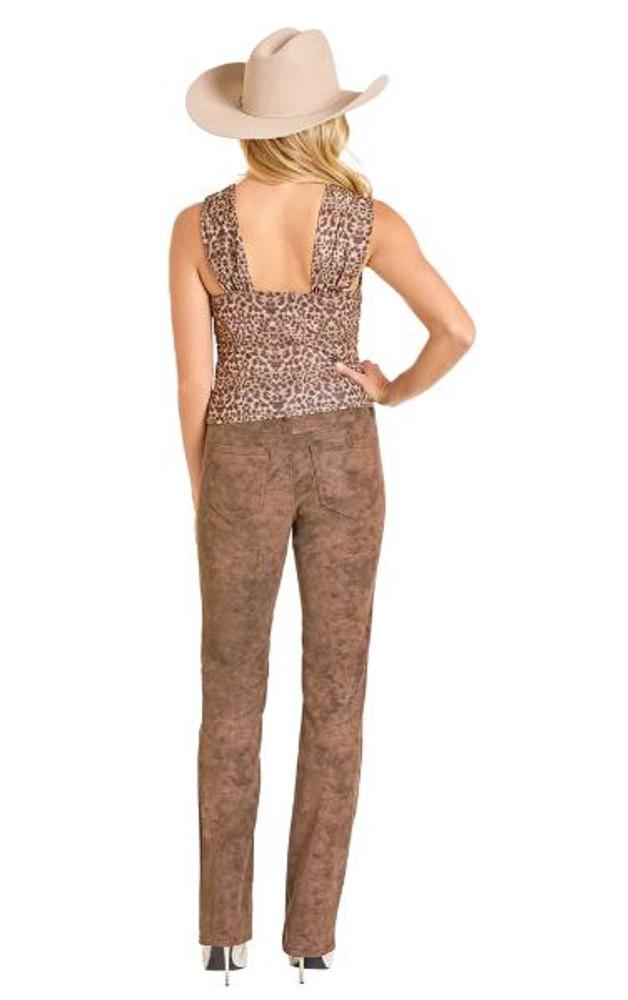 Rock & Roll Denim® Ladies One Sleve Leopard Mesh TankTop Product Image