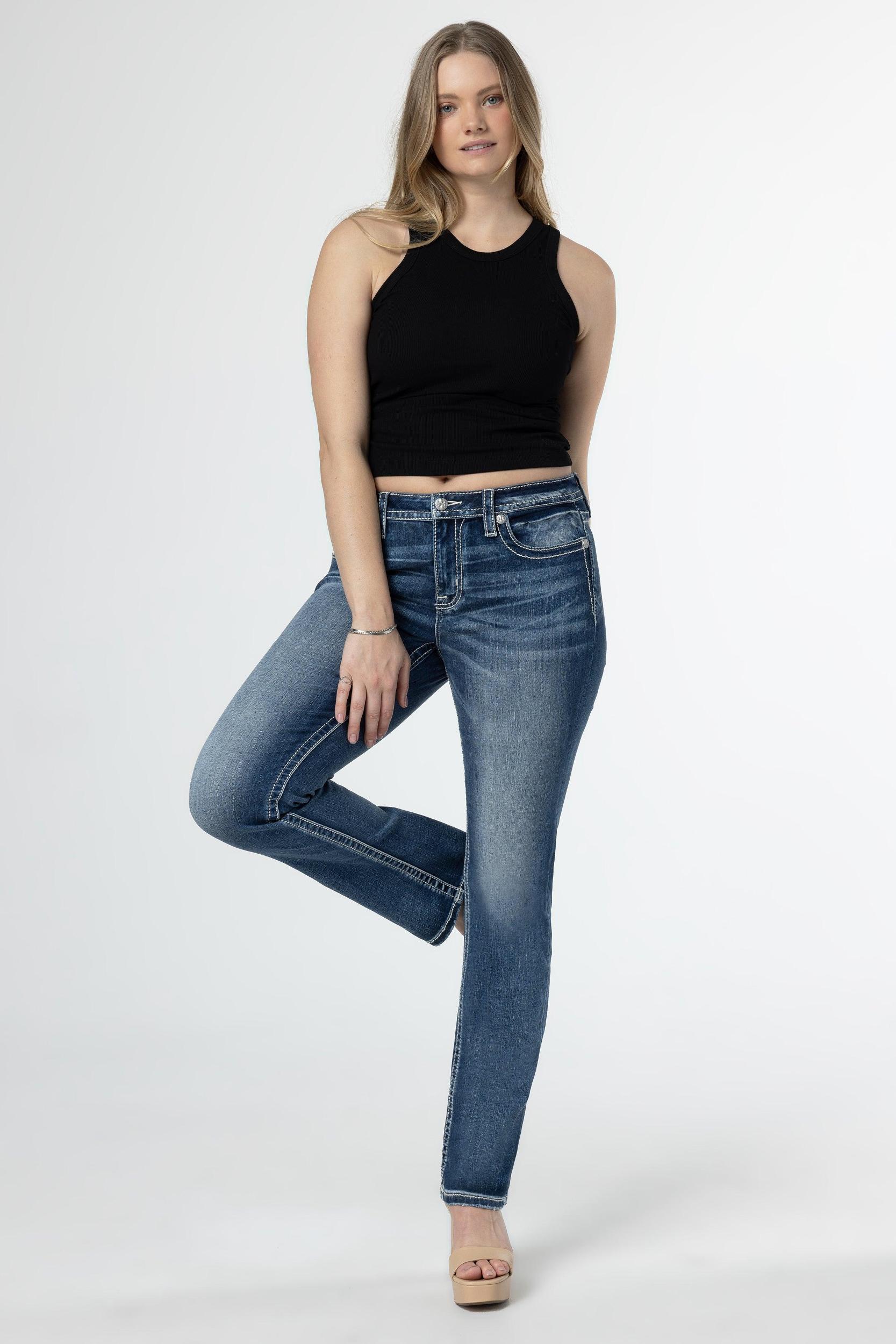 Fleur Glass Straight Jeans Product Image