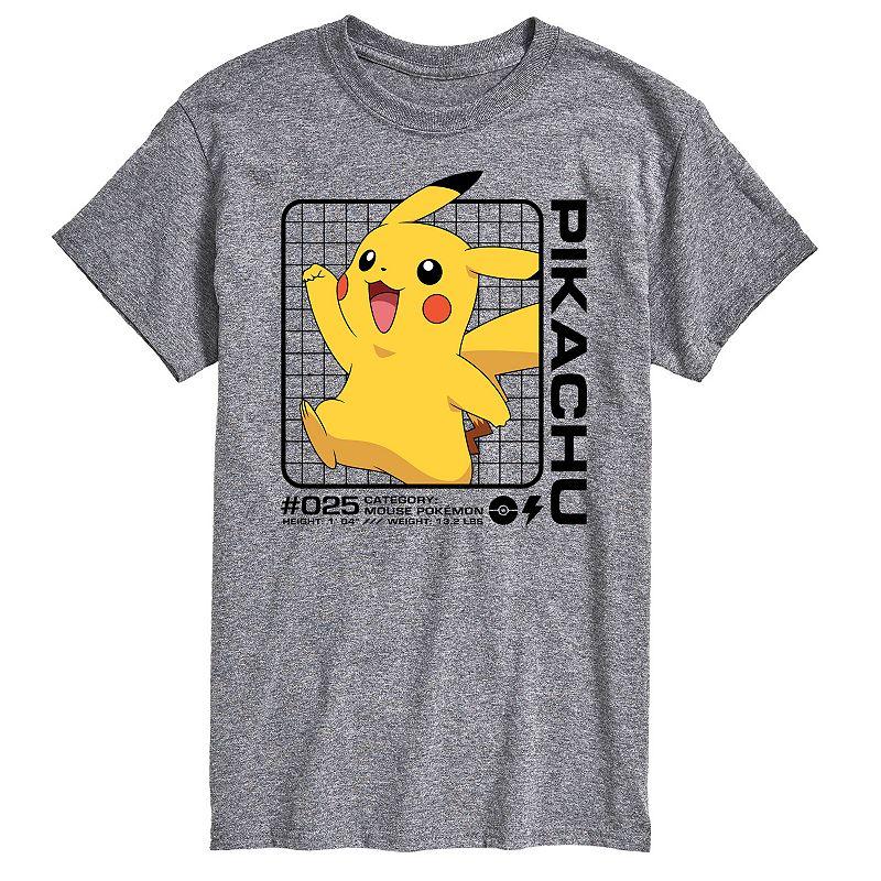 Men's Pokemon Pikachu Stats Graphic Tee,  Product Image