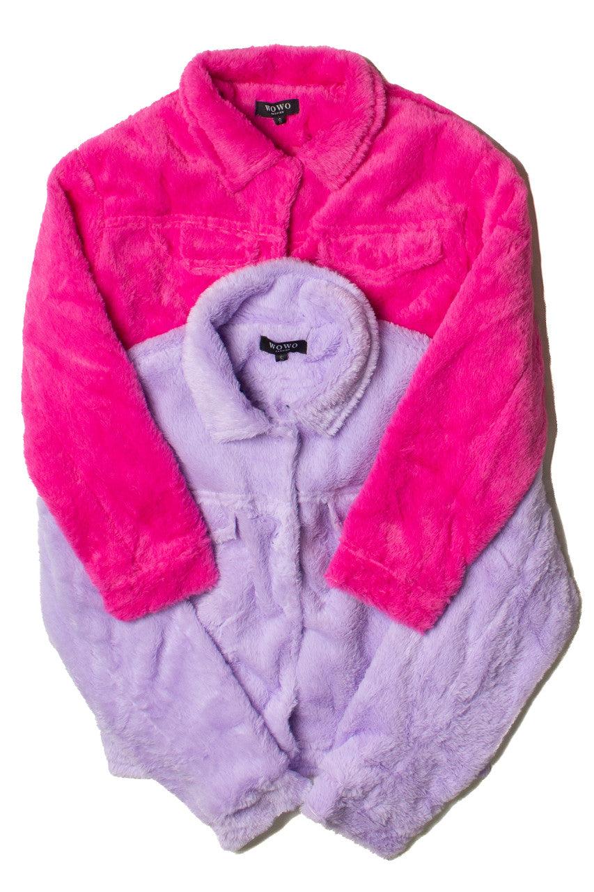 Cropped Faux Fur Shacket Product Image