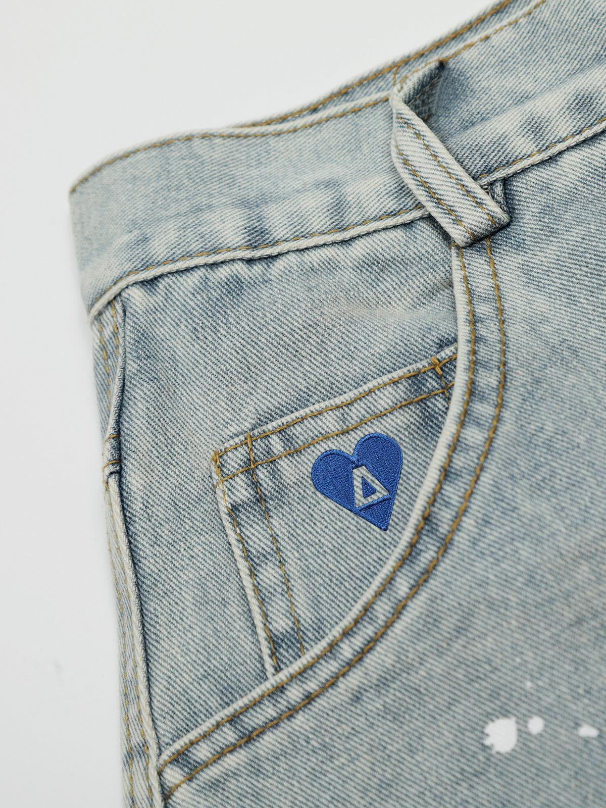 Aelfric Eden Splash-Ink Washed Jorts Product Image