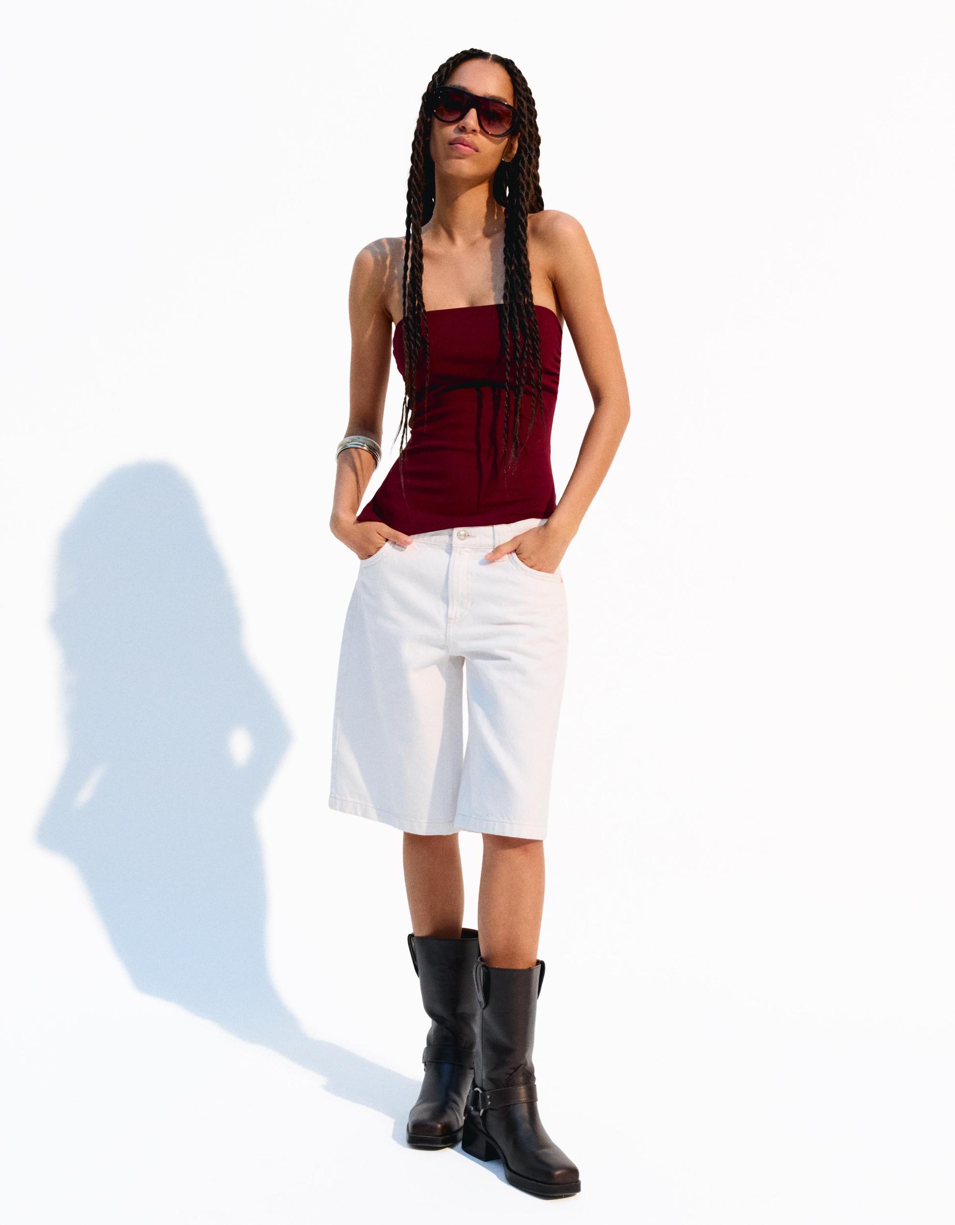 Bandeau top with gathered detail Product Image