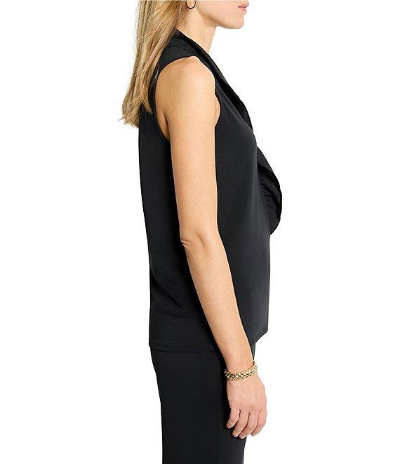 NIC + ZOE Knit Crepe Ruffle V-Neck Sleeveless Tank Product Image