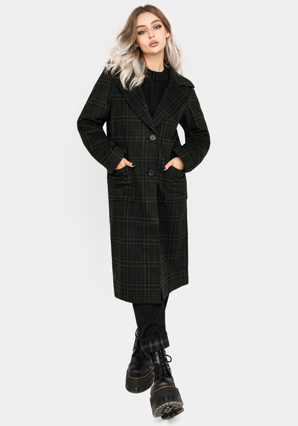 Jackdaw Check Wool Blend Duster Coat Product Image
