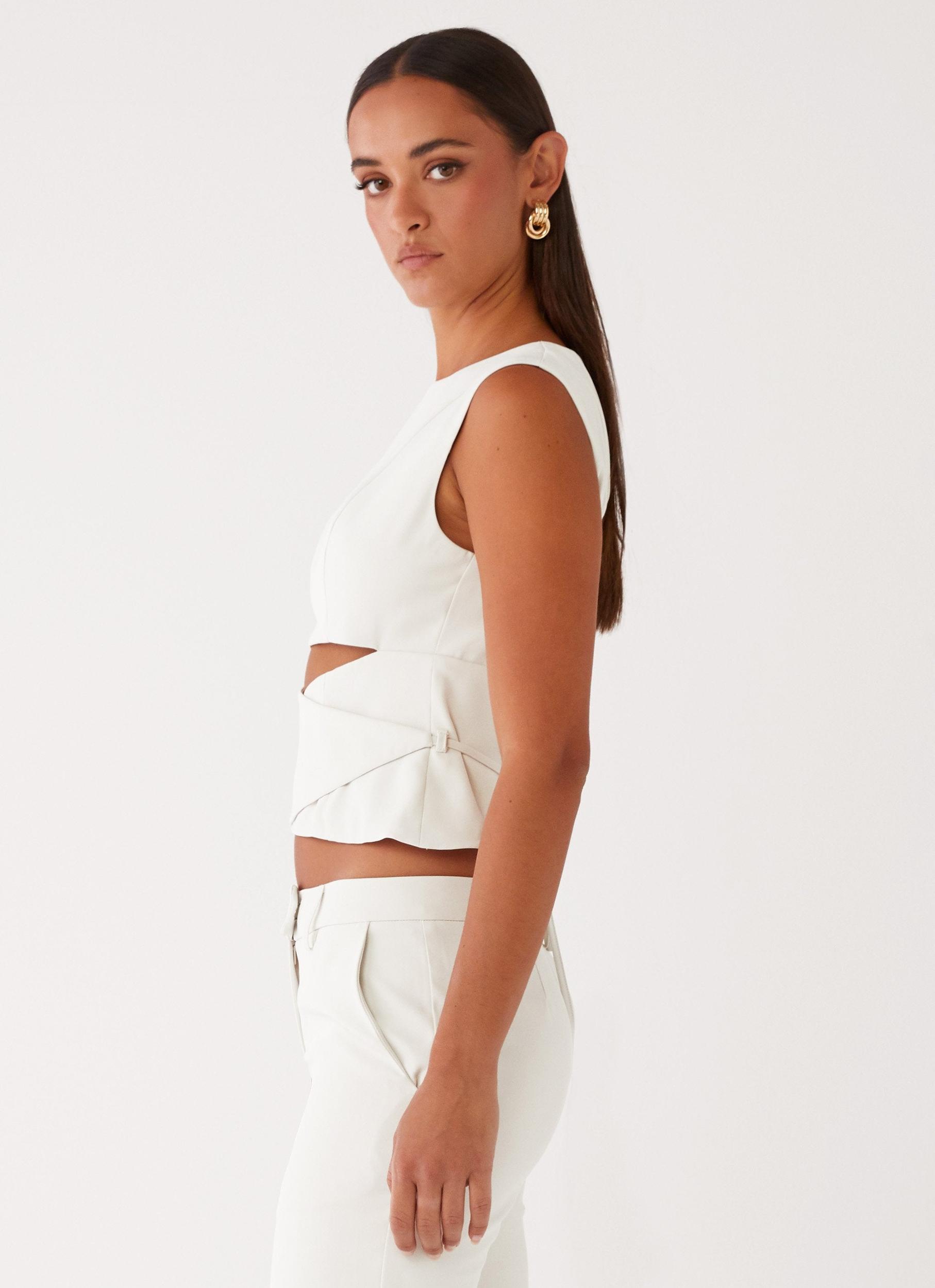 Cyra Wrap Top - Ivory Girls Product Image