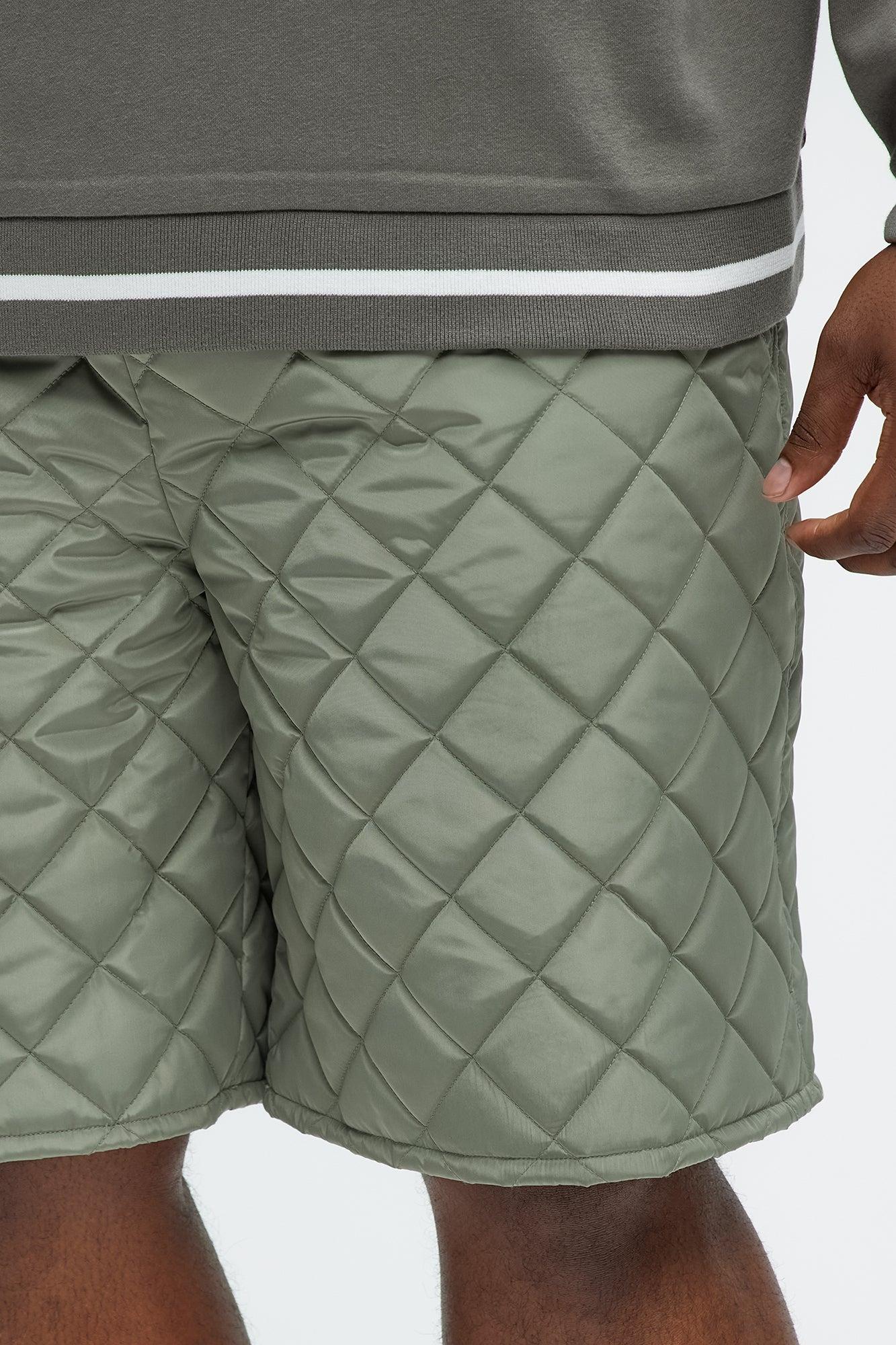 Deebo Quilted Shorts - Olive Product Image