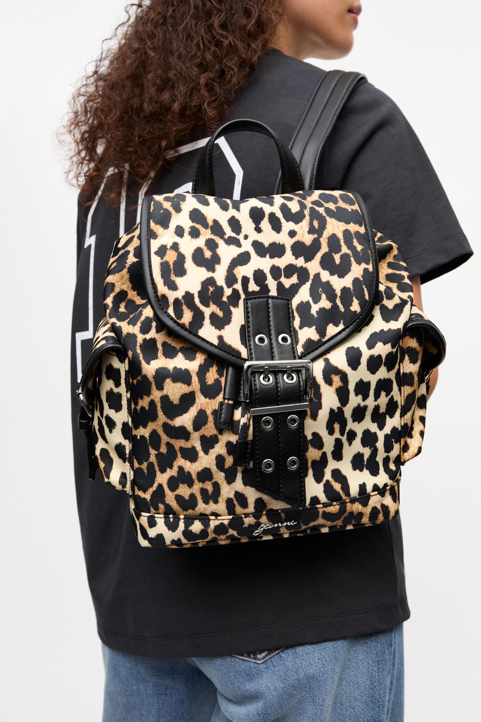 Leopard Small Nylon Bucky Backpack Product Image
