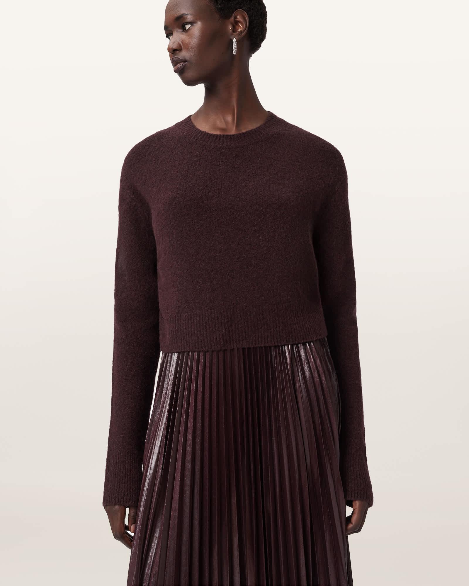 Spark 2-in-1 Dress OXBLOOD RED | ALLSAINTS US Product Image