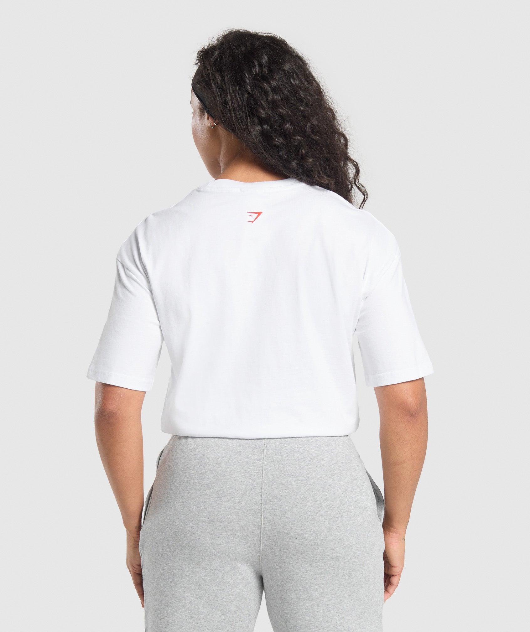 Gymshark Merry Liftmas Oversized T-Shirt - White Female Product Image
