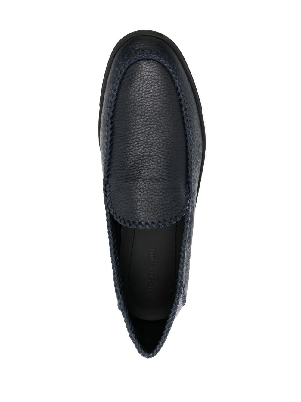 whipstitch-detail leather loafers Product Image