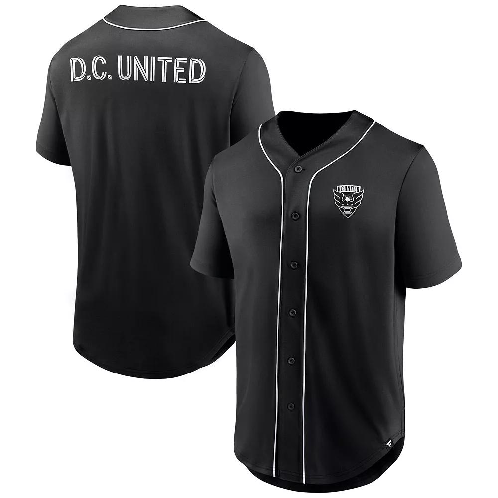 Men's Fanatics Branded Black Sporting Kansas City Third Period Fashion Baseball Button-Up Jersey,  Product Image