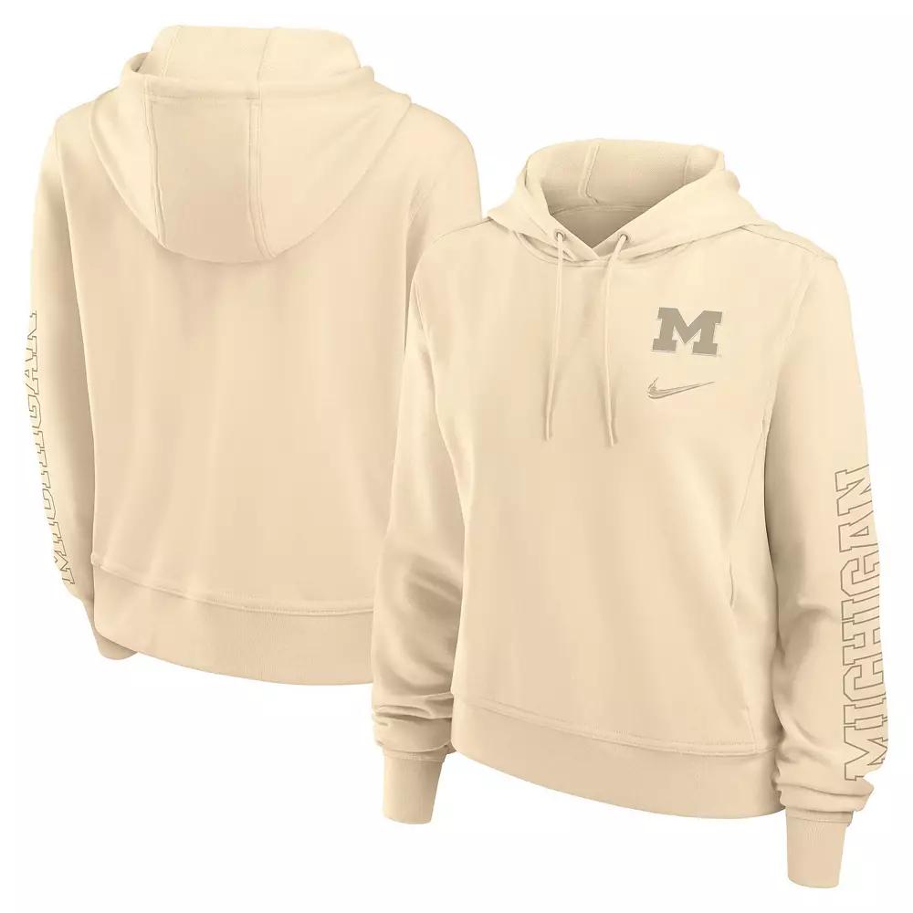 Women's Nike Tan Michigan Wolverines One Performance Pullover Hoodie, Size: XL, Team Product Image