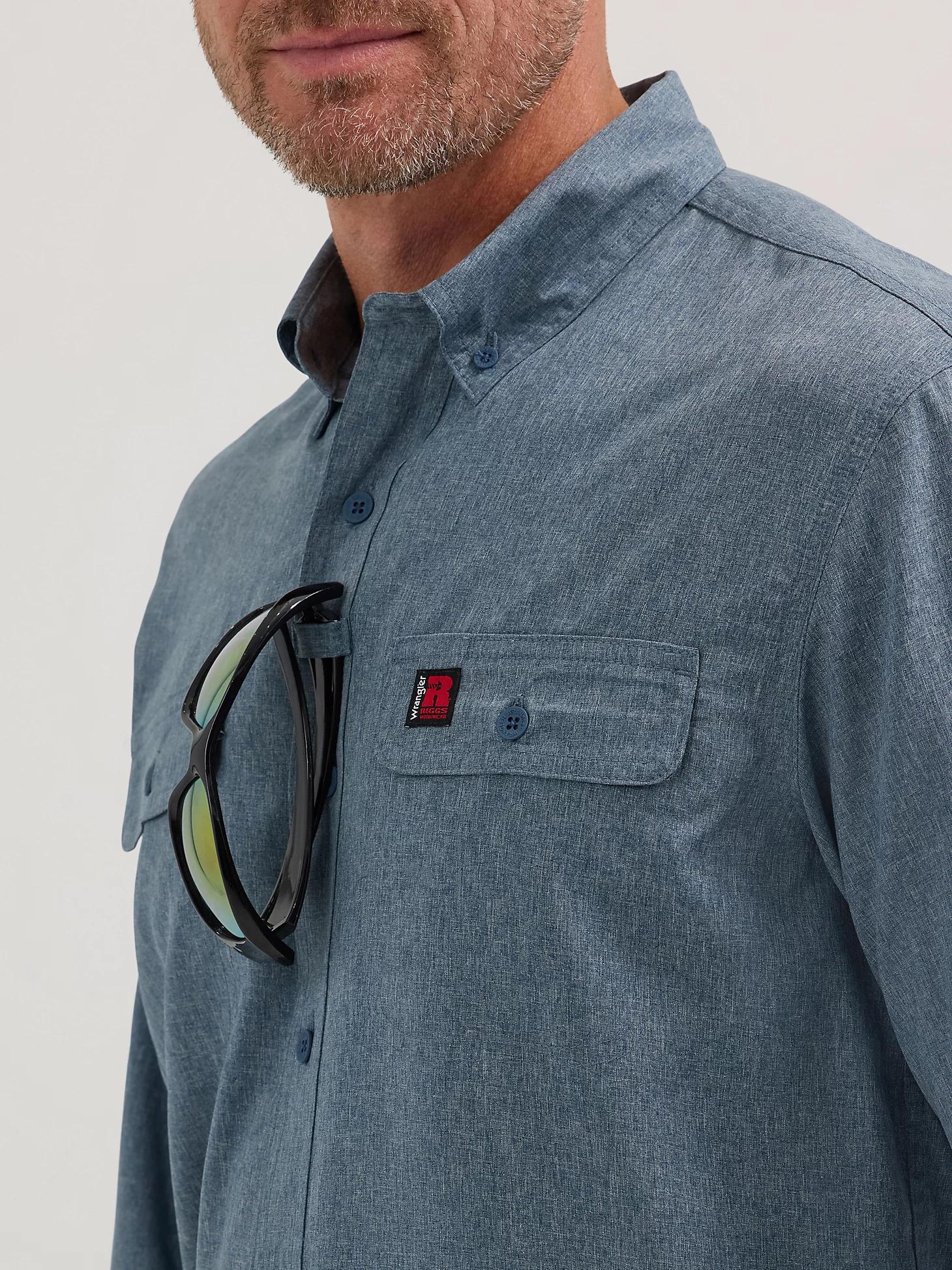 Wrangler® RIGGS Workwear® Long Sleeve Vented Solid Work Shirt | Men's SHIRTS | Wrangler® Product Image