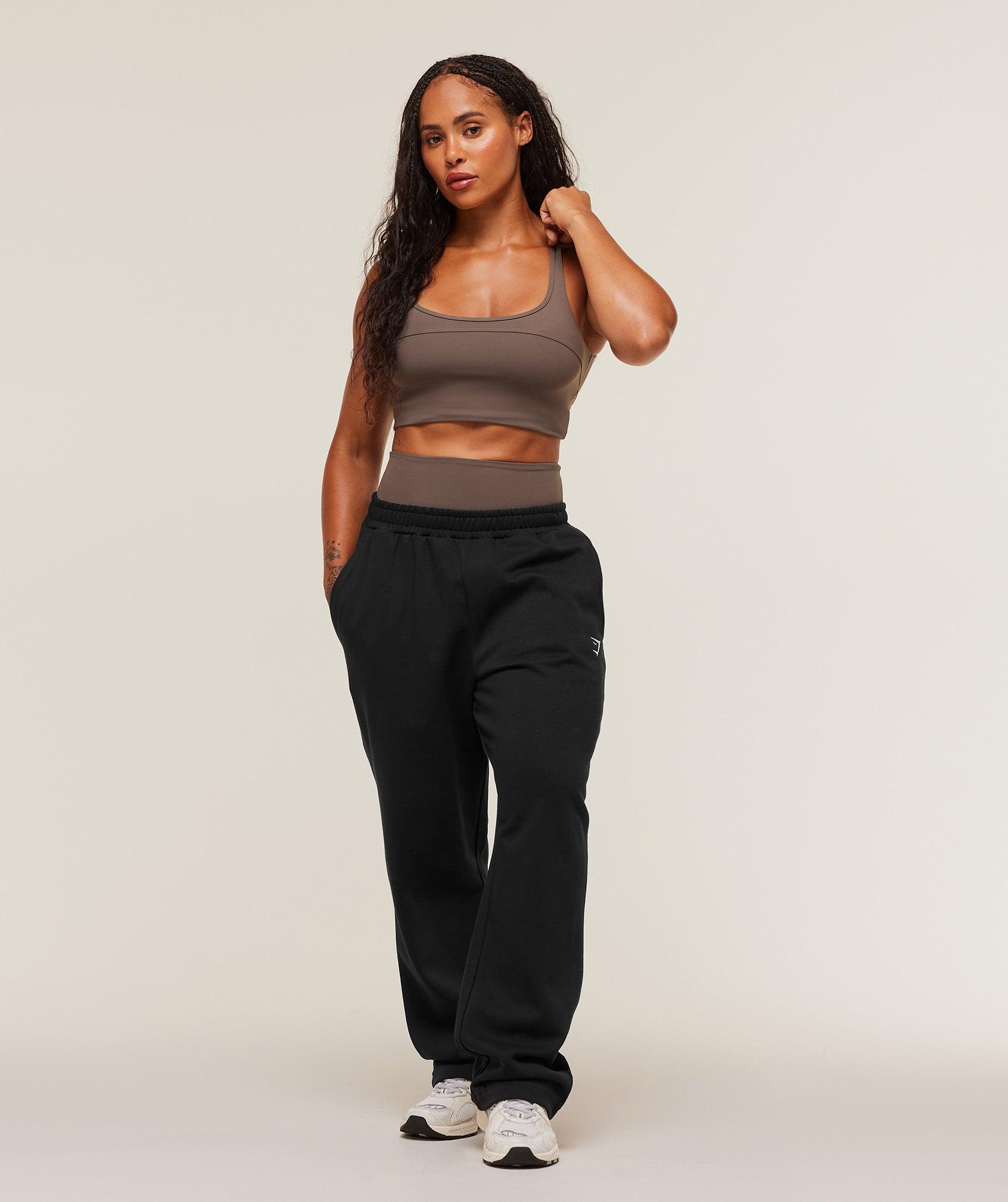 Gymshark Training Fleece Straight Leg Short Pant - Black Female Product Image