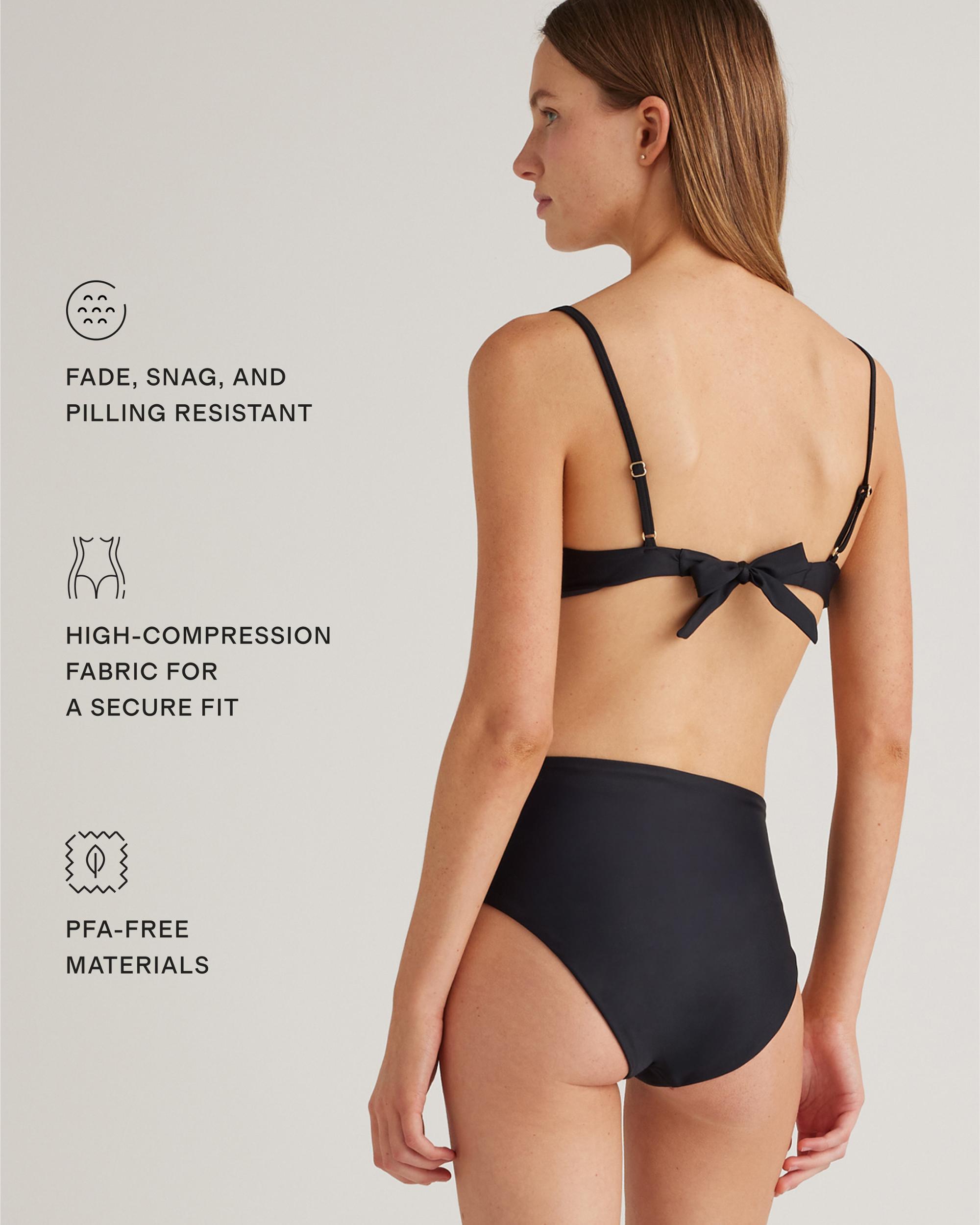 Quince | Women's Italian Demi Bikini Top 78% Recycled Polyamide, 22% Spandex Product Image