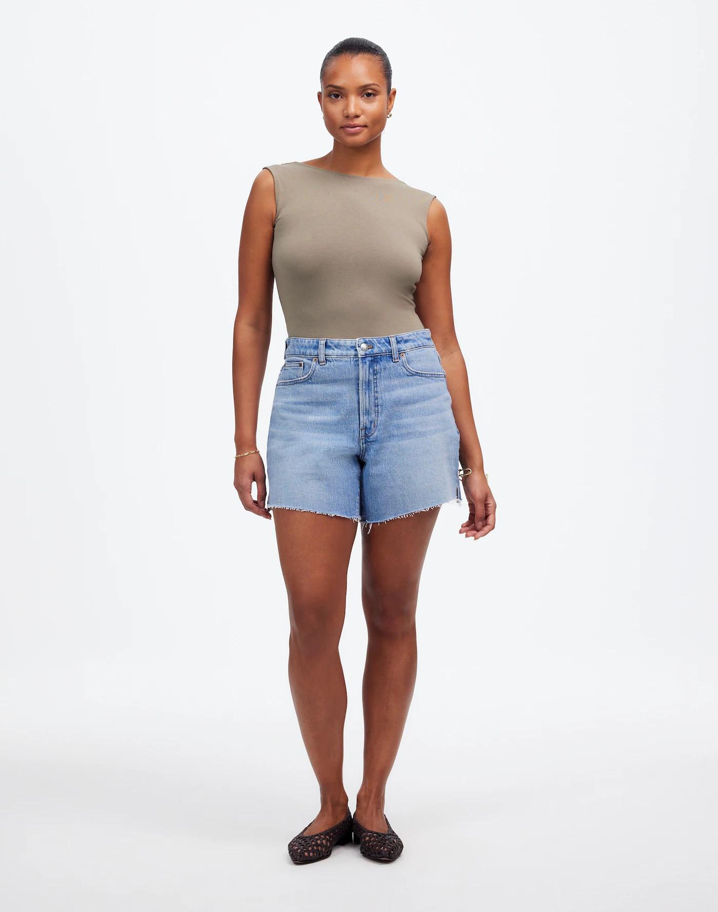The Curvy Perfect Vintage Mid-Length Jean Short Product Image