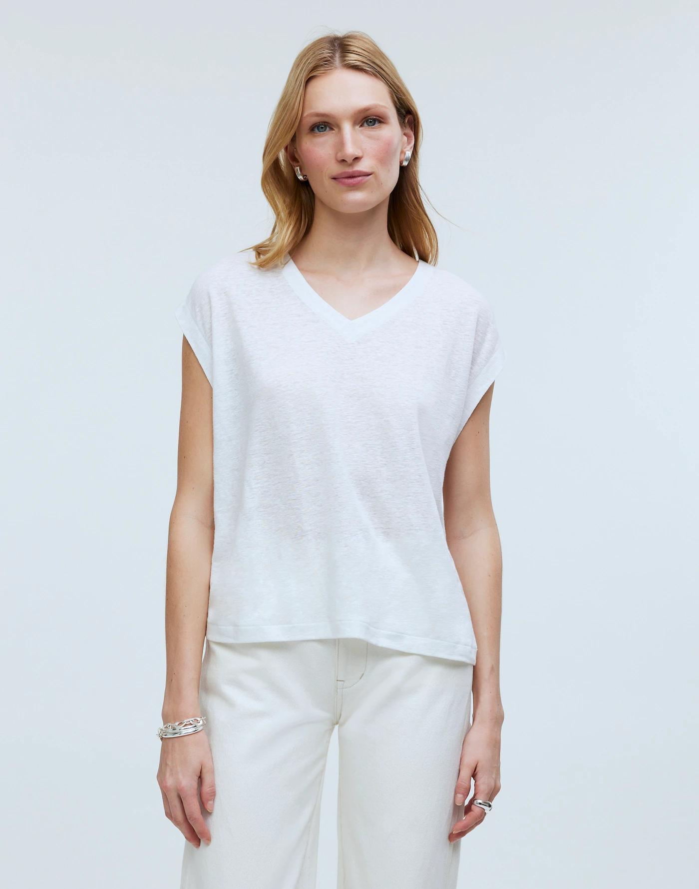Relaxed V-Neck Tee Product Image