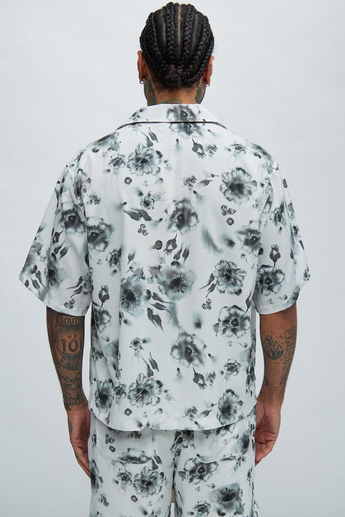 Garth Watercolor Floral Shirt - White/combo Product Image