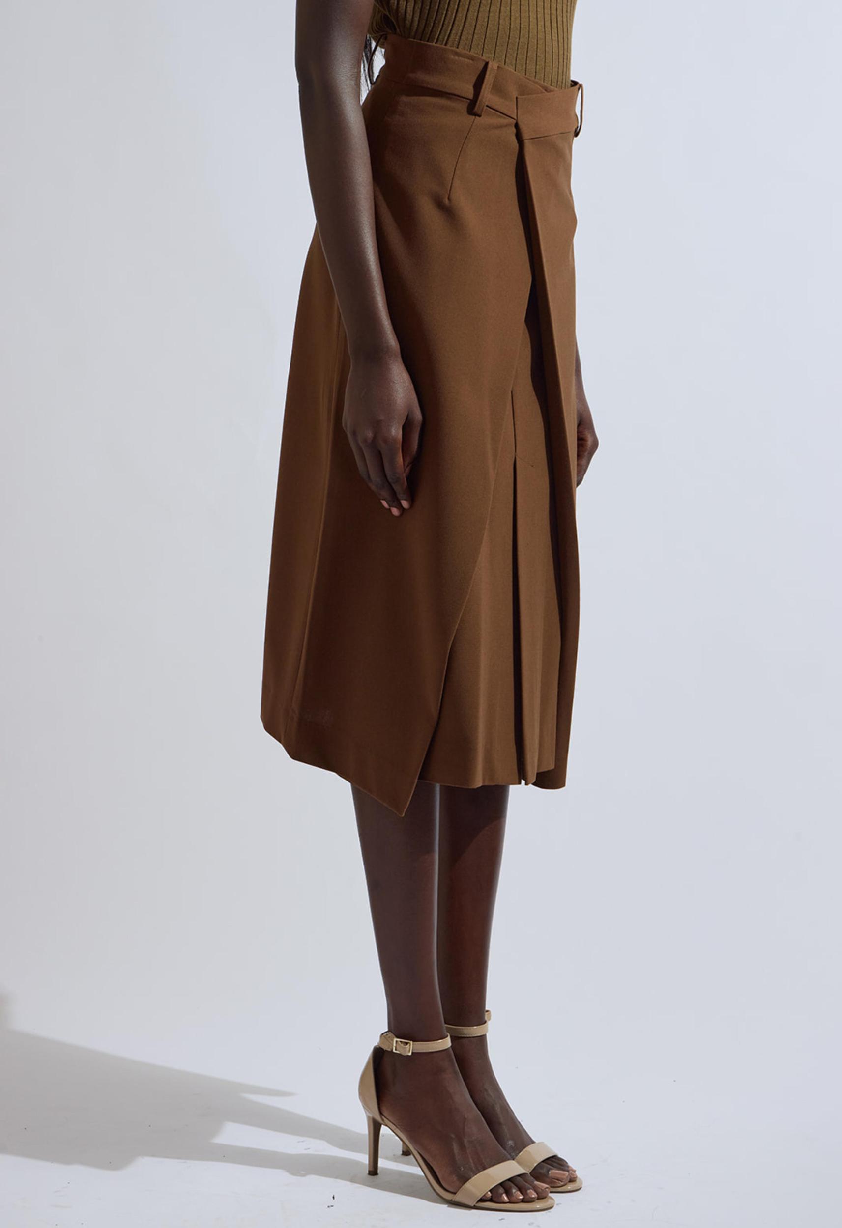 Foldover Brown Skirt Product Image