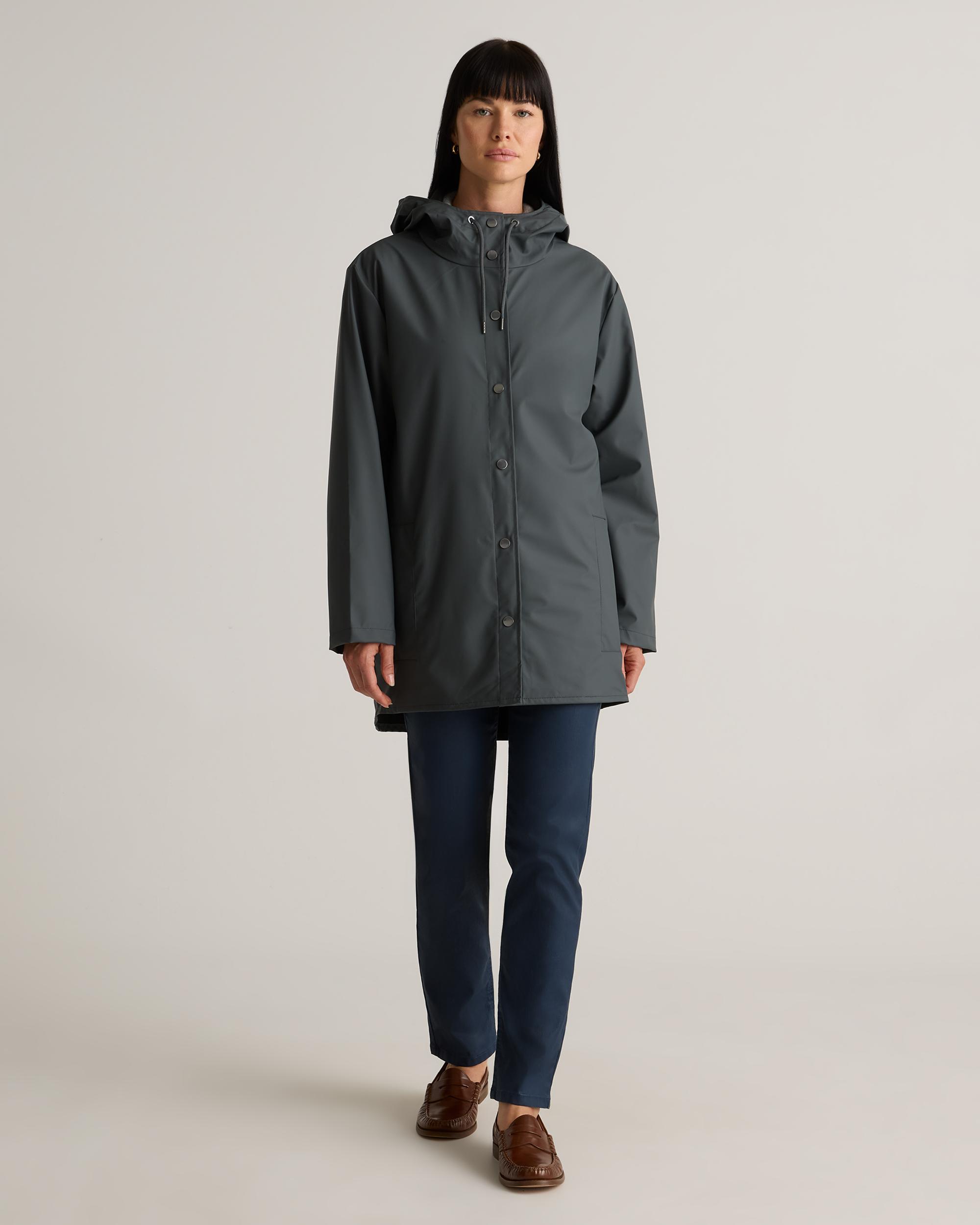 Quince | Women's Waterproof Rubberized Rain Jacket Size XL, Recycled Polyester Product Image