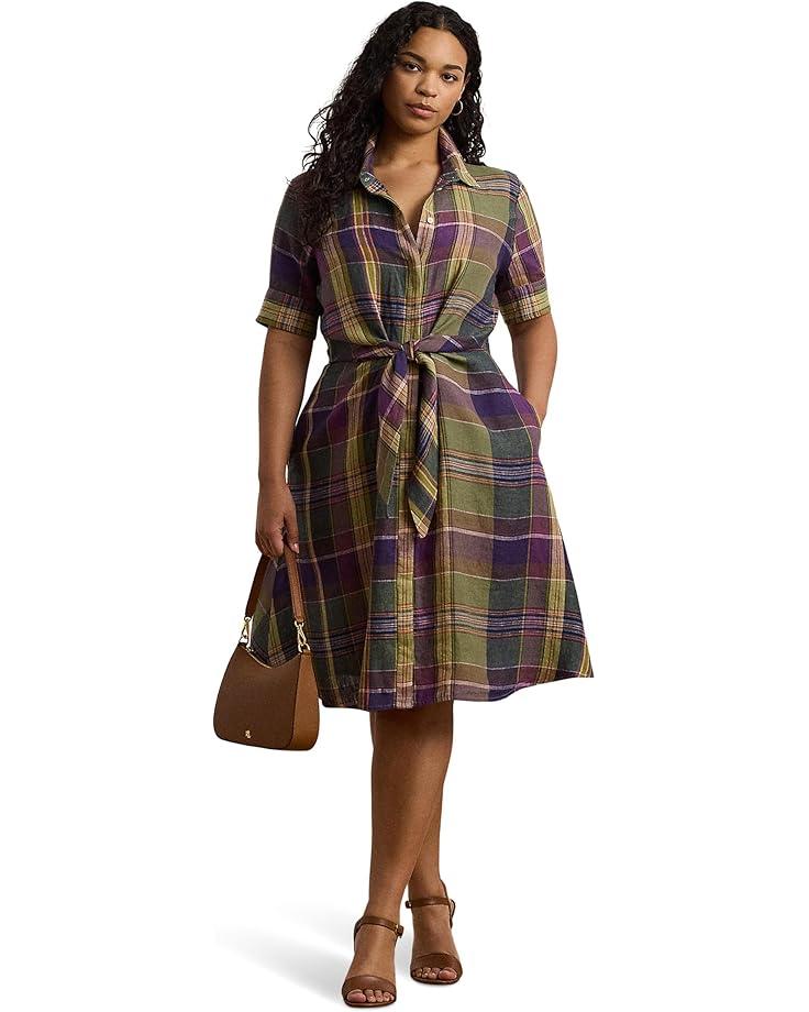 Plus Size Print Crepe Shirtdress Product Image