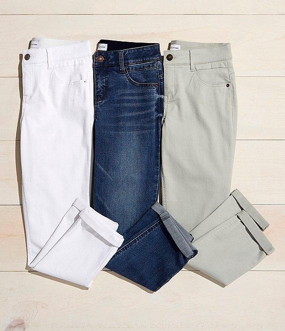 Gibson & Latimer Perfect Fit Ankle Side Slit Skinny Twill Jeans Product Image