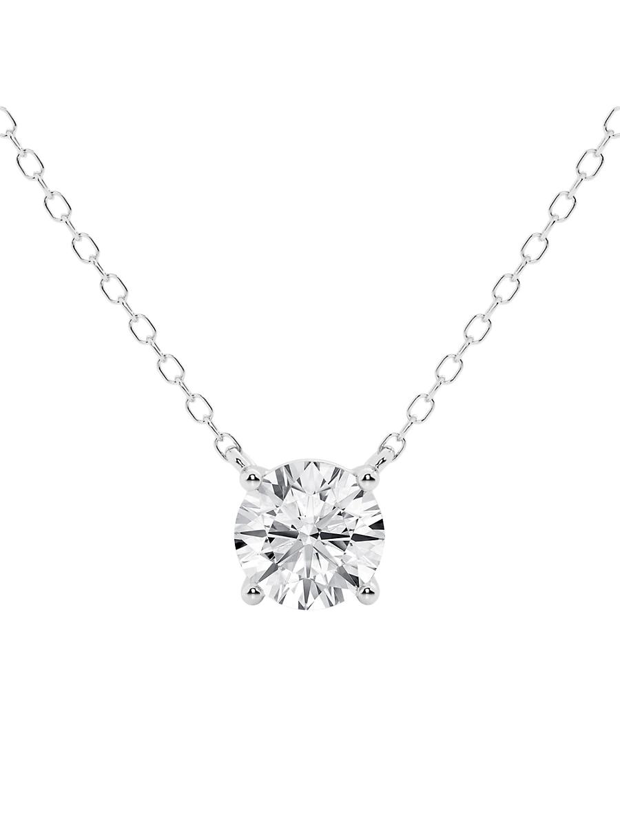 Womens 14K Gold & Diamond Solitaire Pendant Necklace/0.50-6.00 TCW Product Image