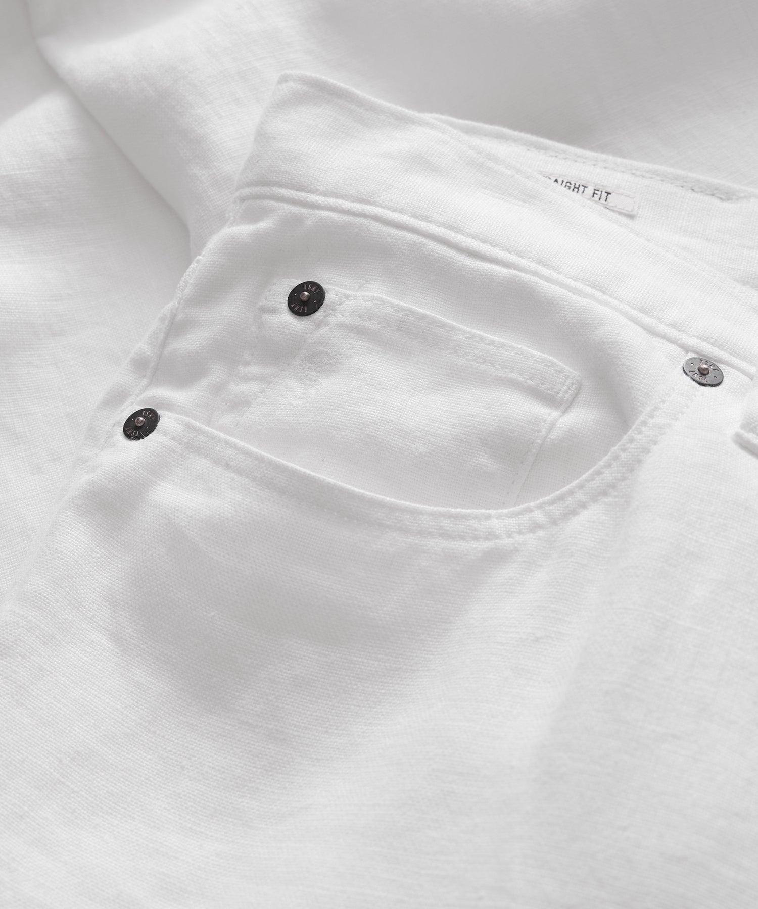Straight Fit 5-Pocket Linen Pant Male Product Image