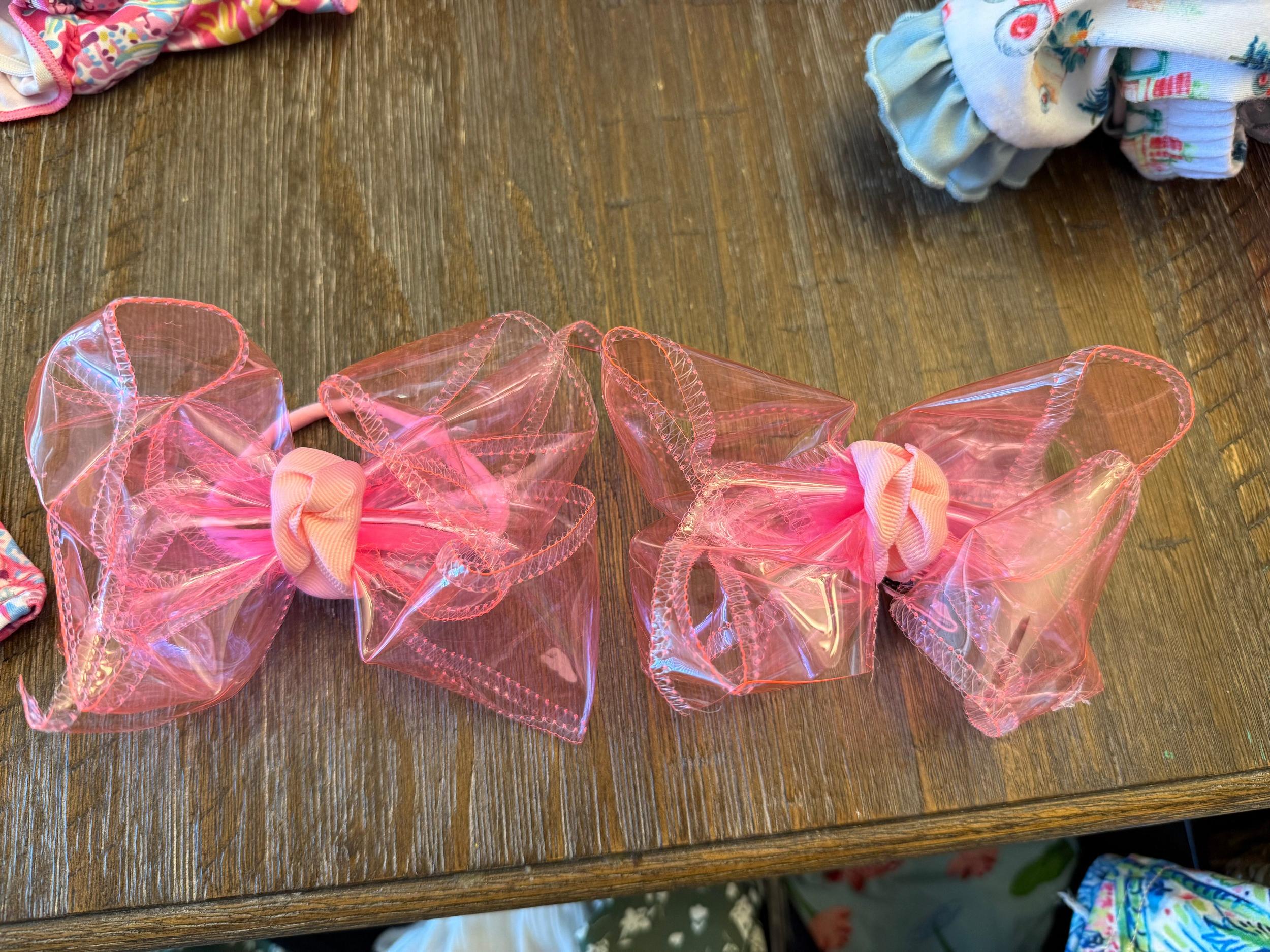 1/4" PANTYHOSE HEADBAND W/WATERPROOF BOW: 5.5" Huge - 2.5" Ribbon / AQUA Product Image