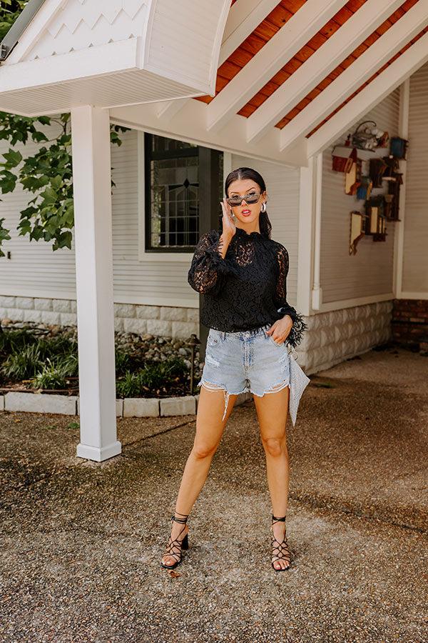 Lovestruck Babe Lace Top in Black Product Image