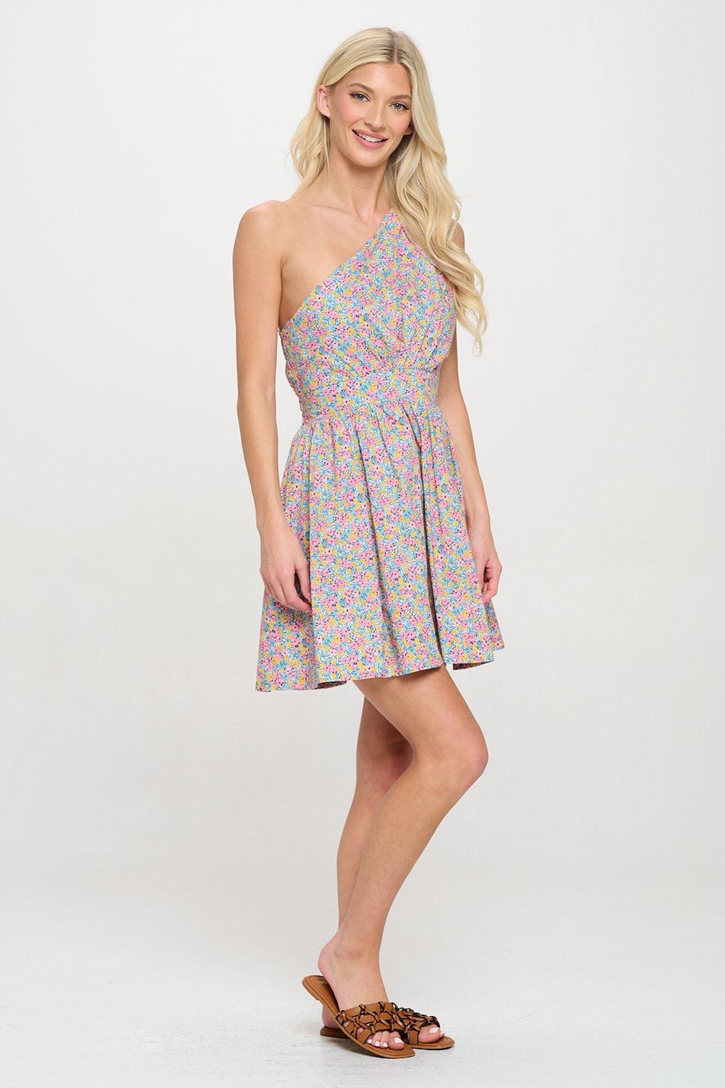Mykonos Meadow One Shoulder Dress Product Image