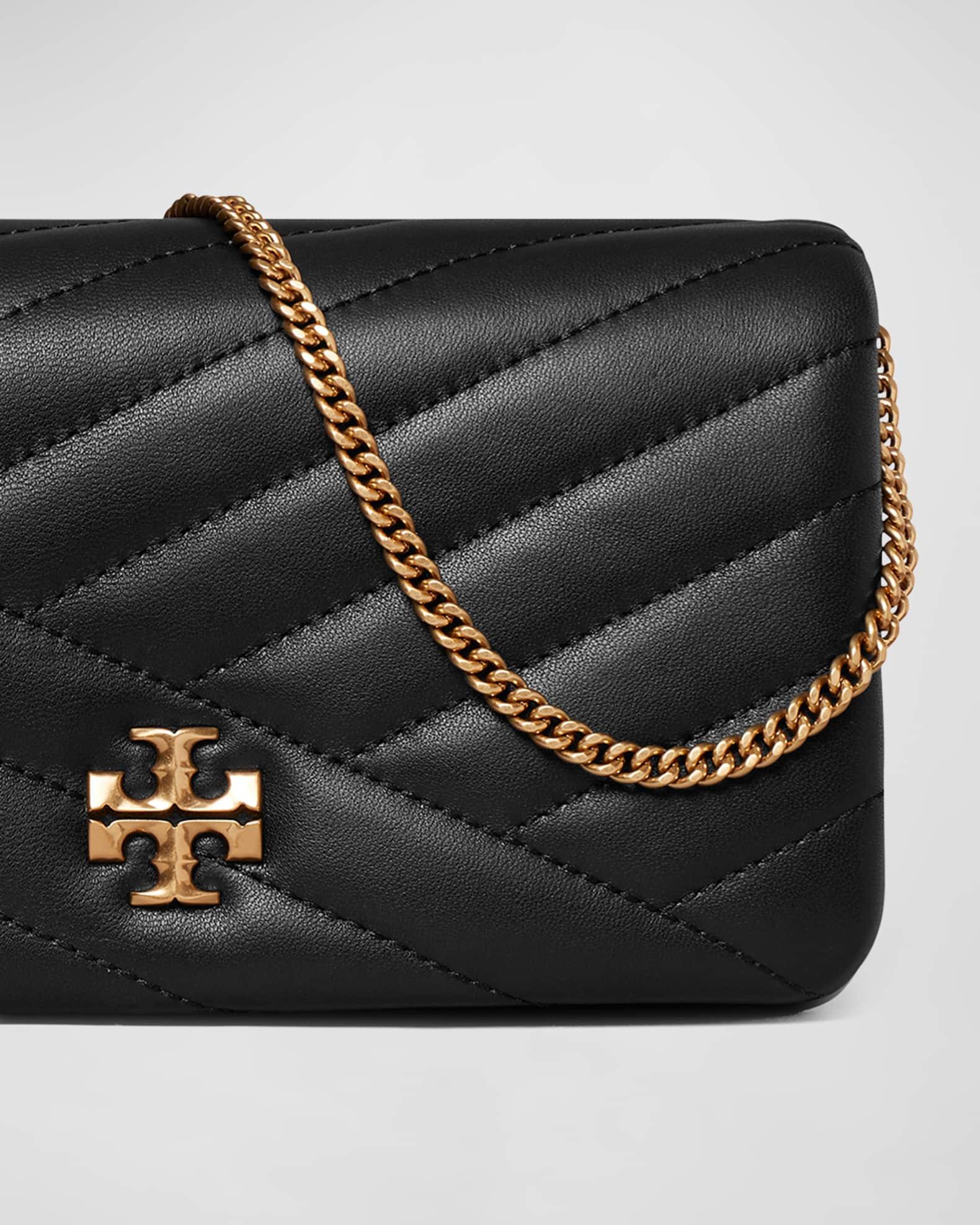 Kira Chevron Leather Wallet on Chain Product Image
