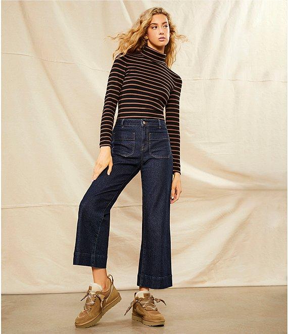 Sanctuary The Marine Denim Wide Leg Cropped Jeans Product Image