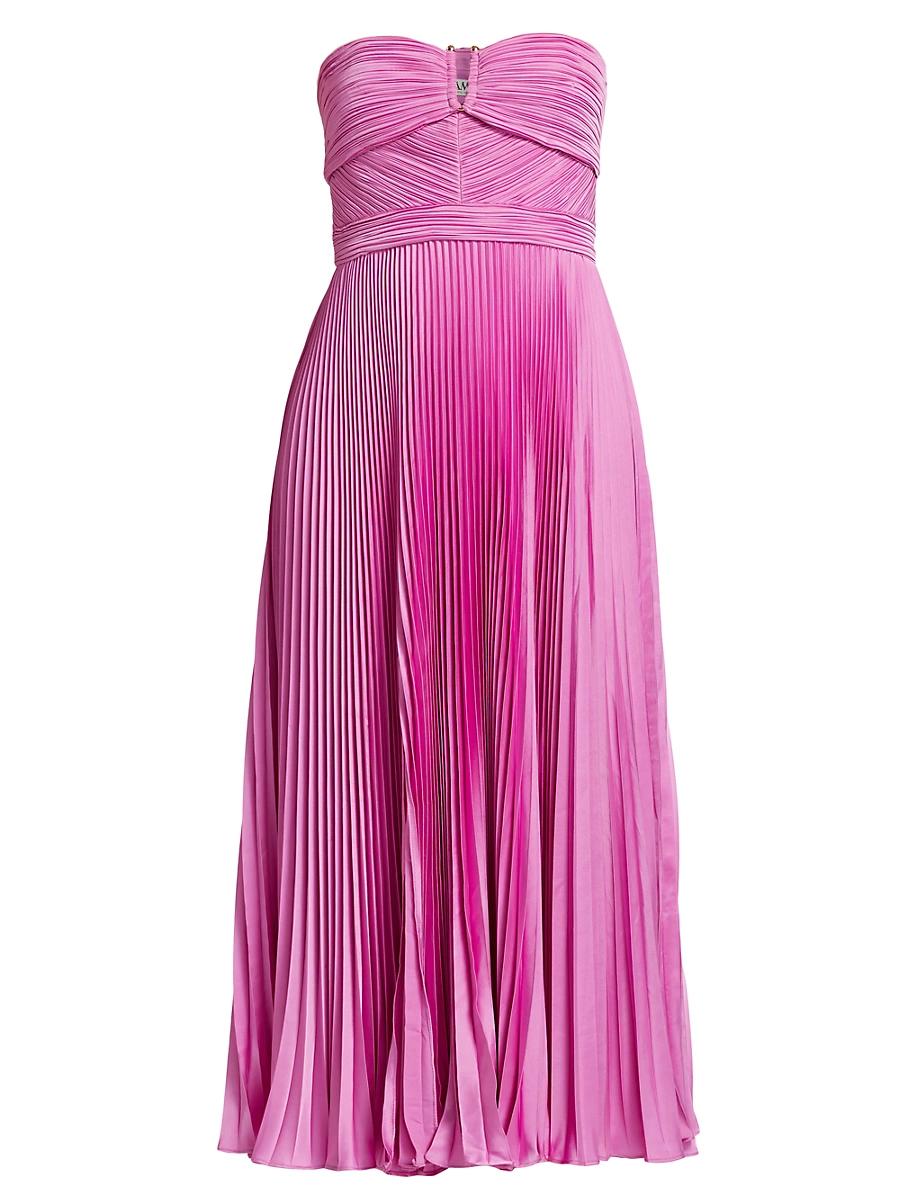 Womens Harden Pleated Strapless Midi-Dress Product Image