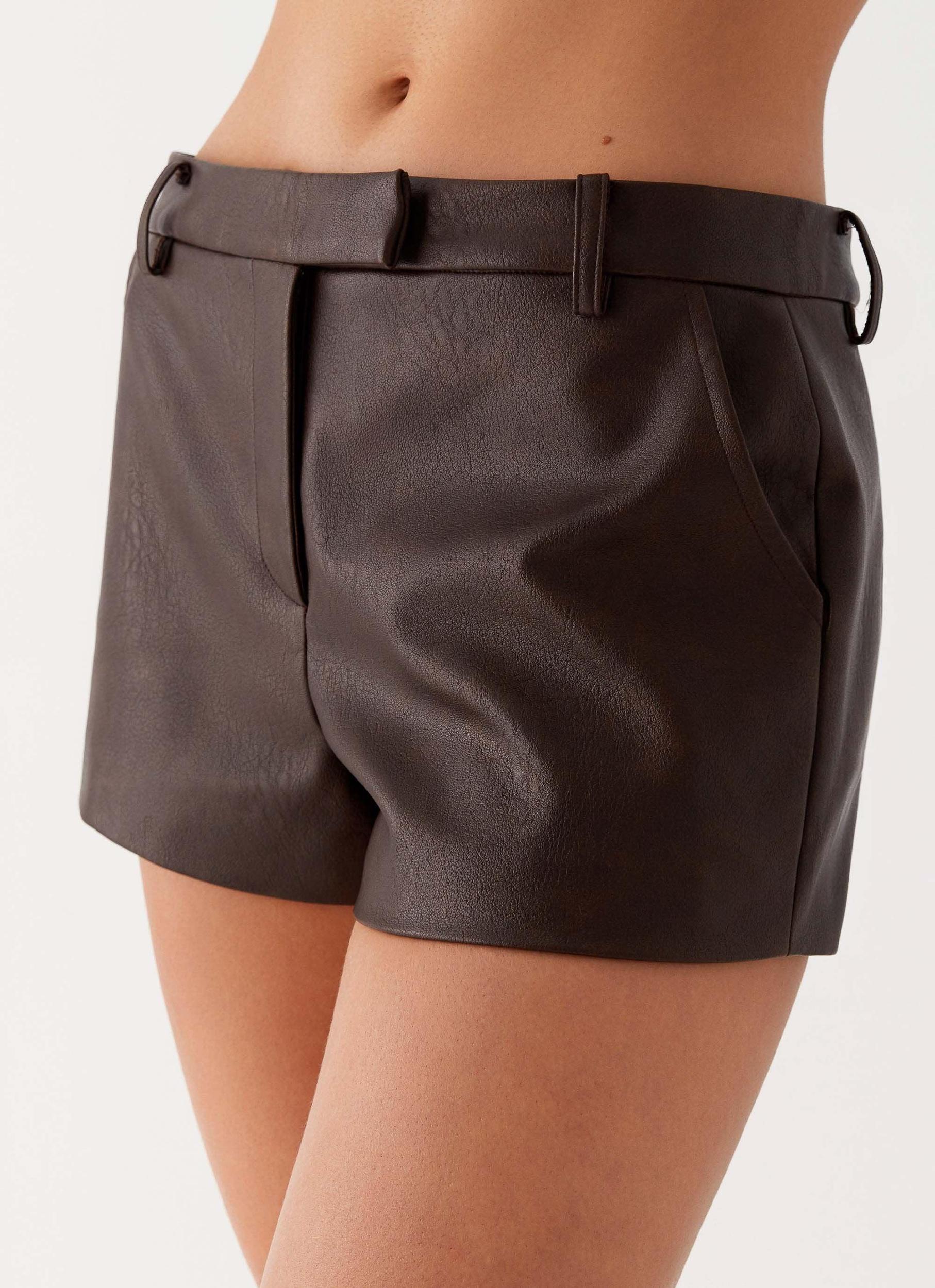 Francisco Mini Shorts - Brown Girls Product Image
