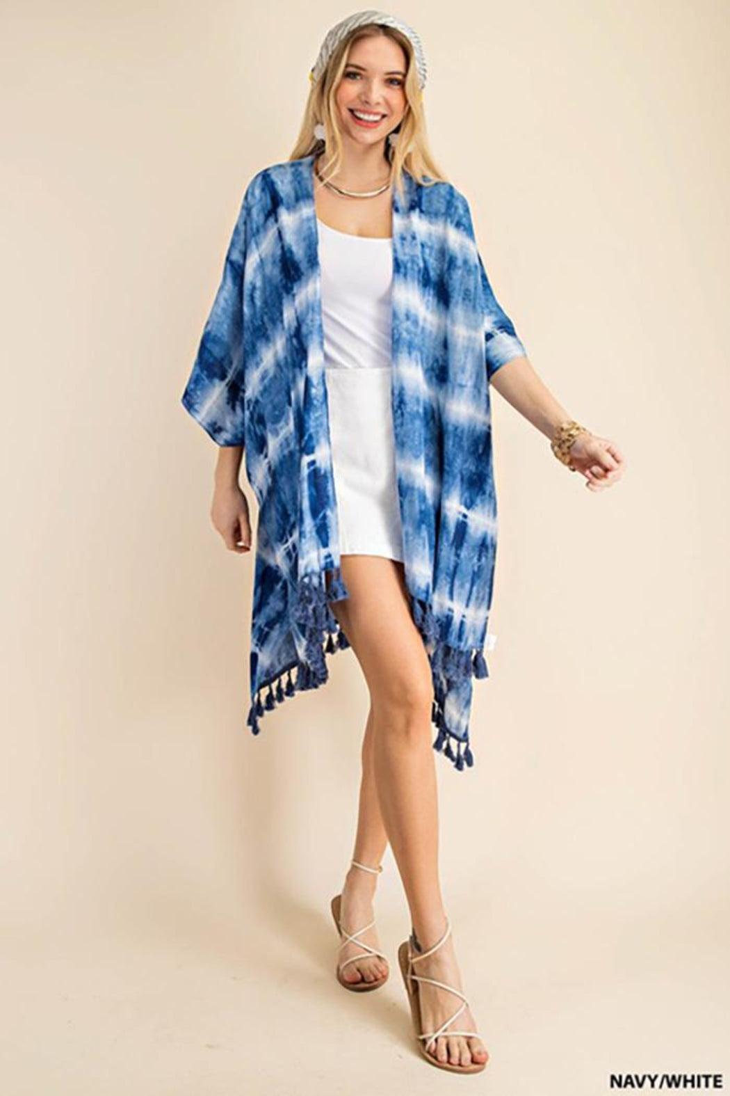 Tassel Hem Detail Kimono Product Image