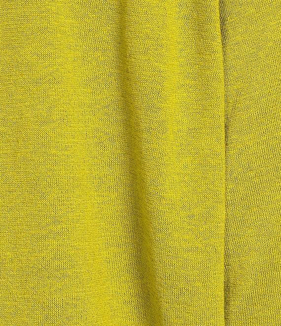 Eileen Fisher Organic Linen Blend Open Front Straight Hem Long Sleeve Cardigan Product Image