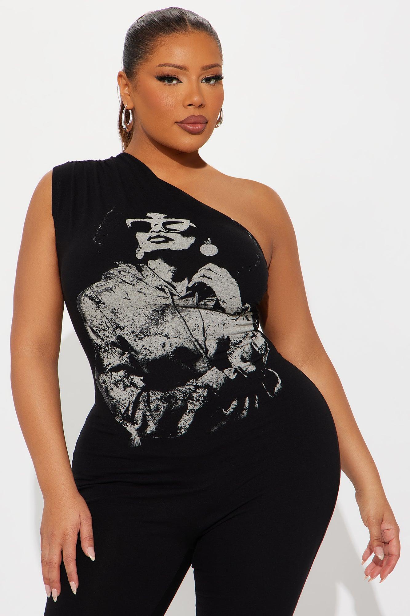 Cool Chic One Shoulder Jumpsuit - Black Female Product Image