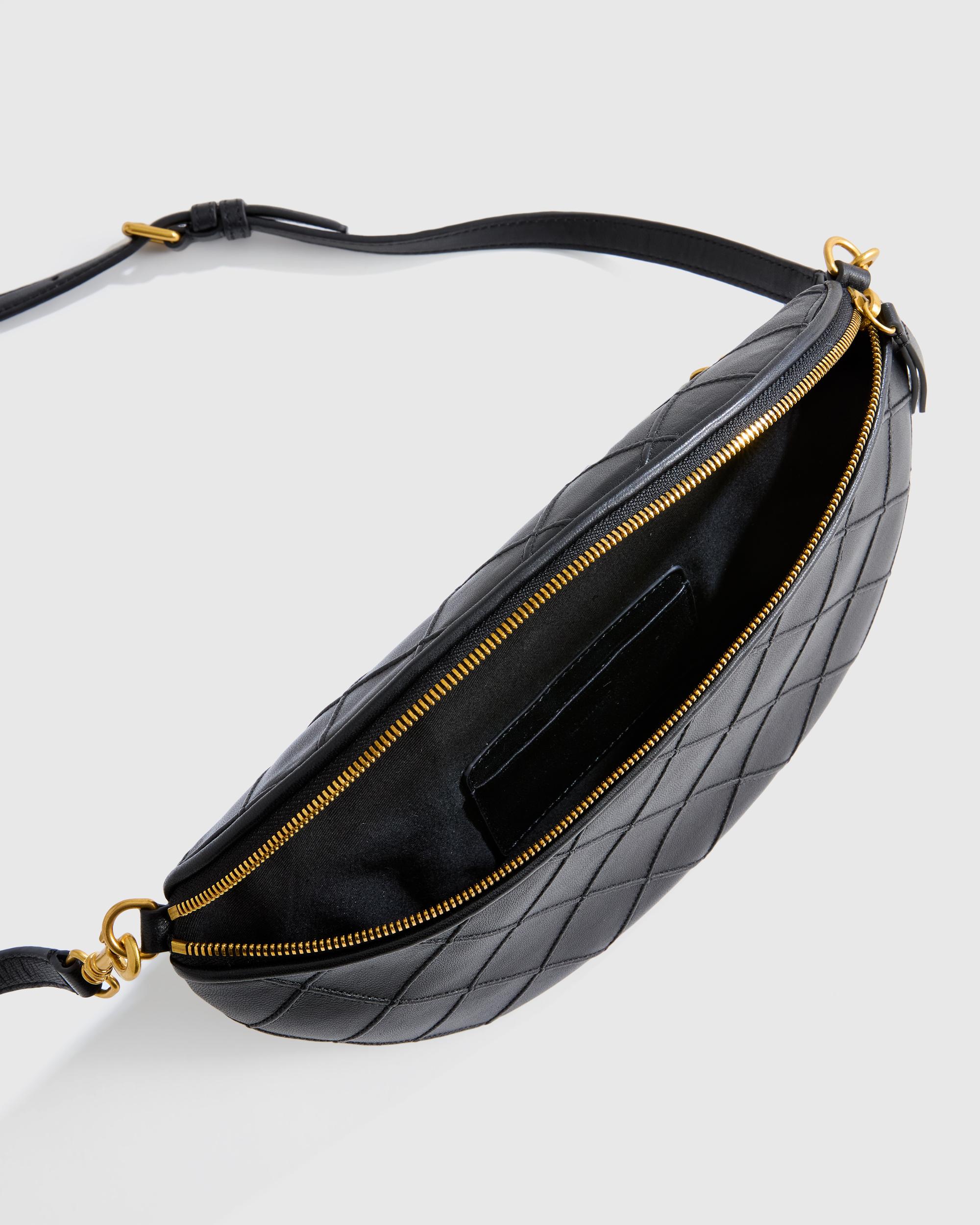 Quince | Women's Italian Leather Diamond Stitch Sling Product Image